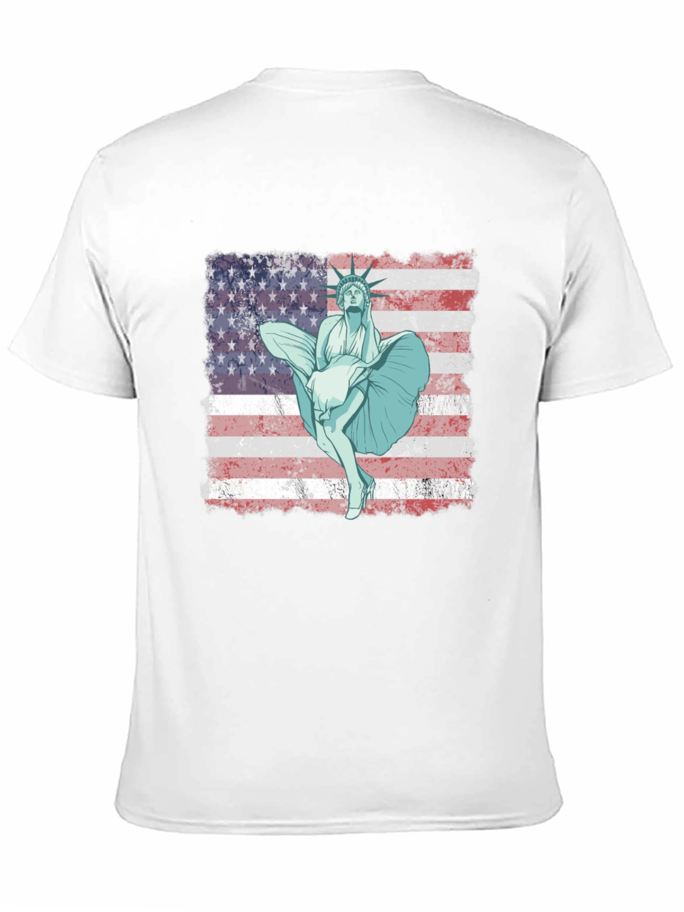 American Flag Marilyn Statue Graphic Tee