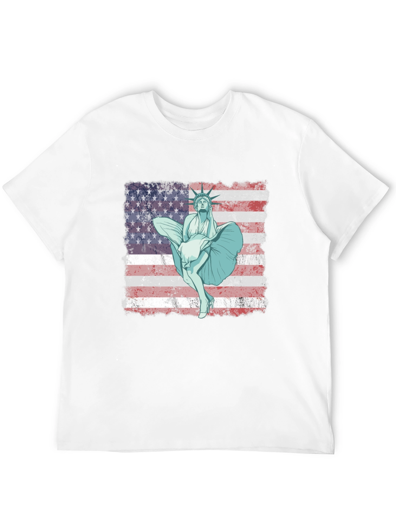 American Flag Marilyn Statue Graphic Tee