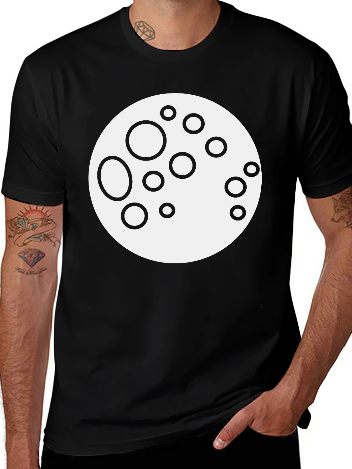 Abstract Graphic Print Crew Neck T-Shirt