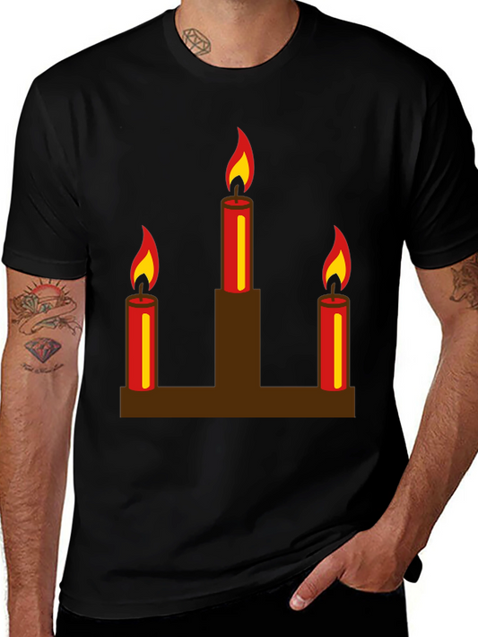 Candle Graphic Black T-Shirt