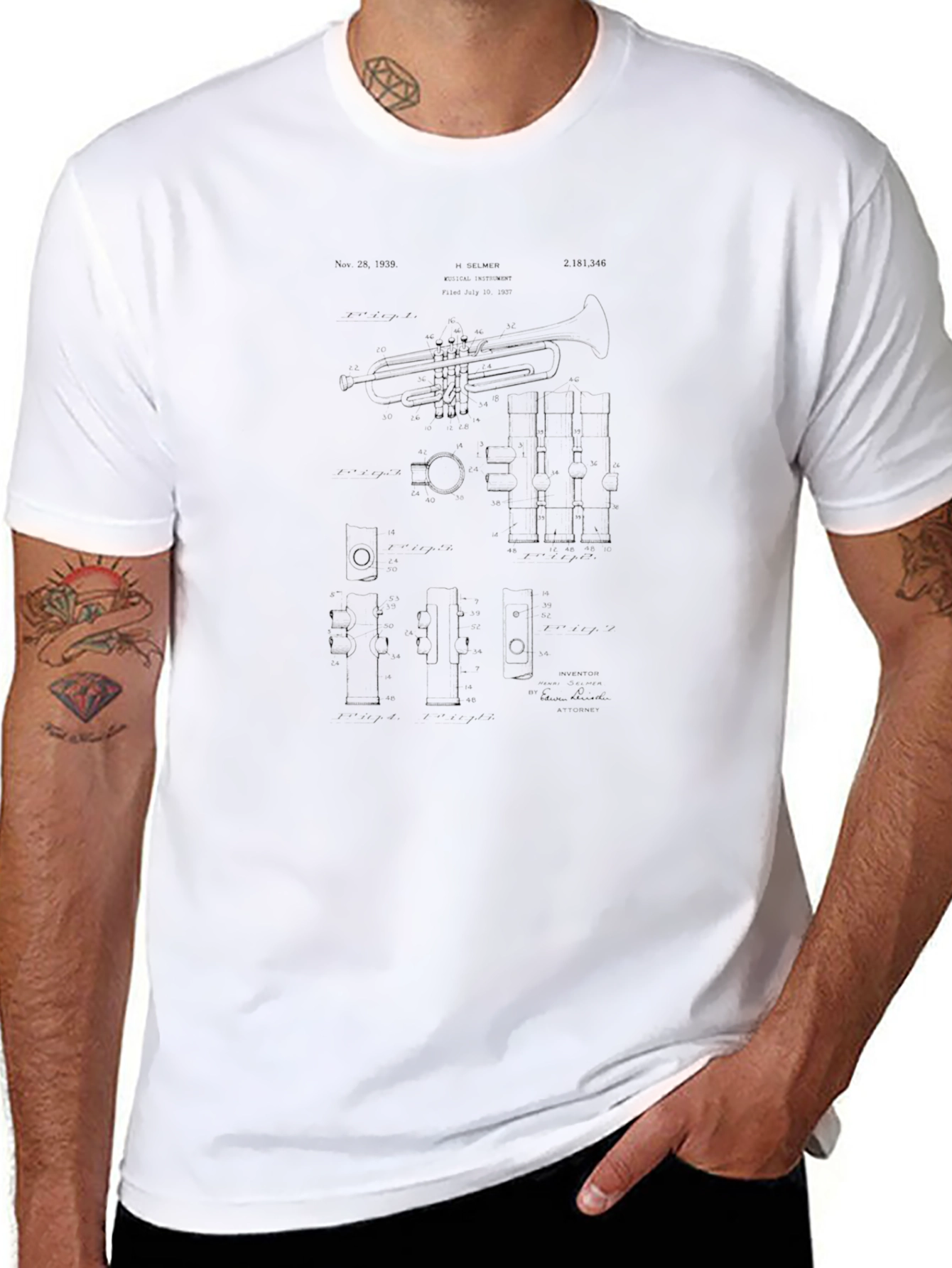 Blueprint Trumpet Black T-Shirt