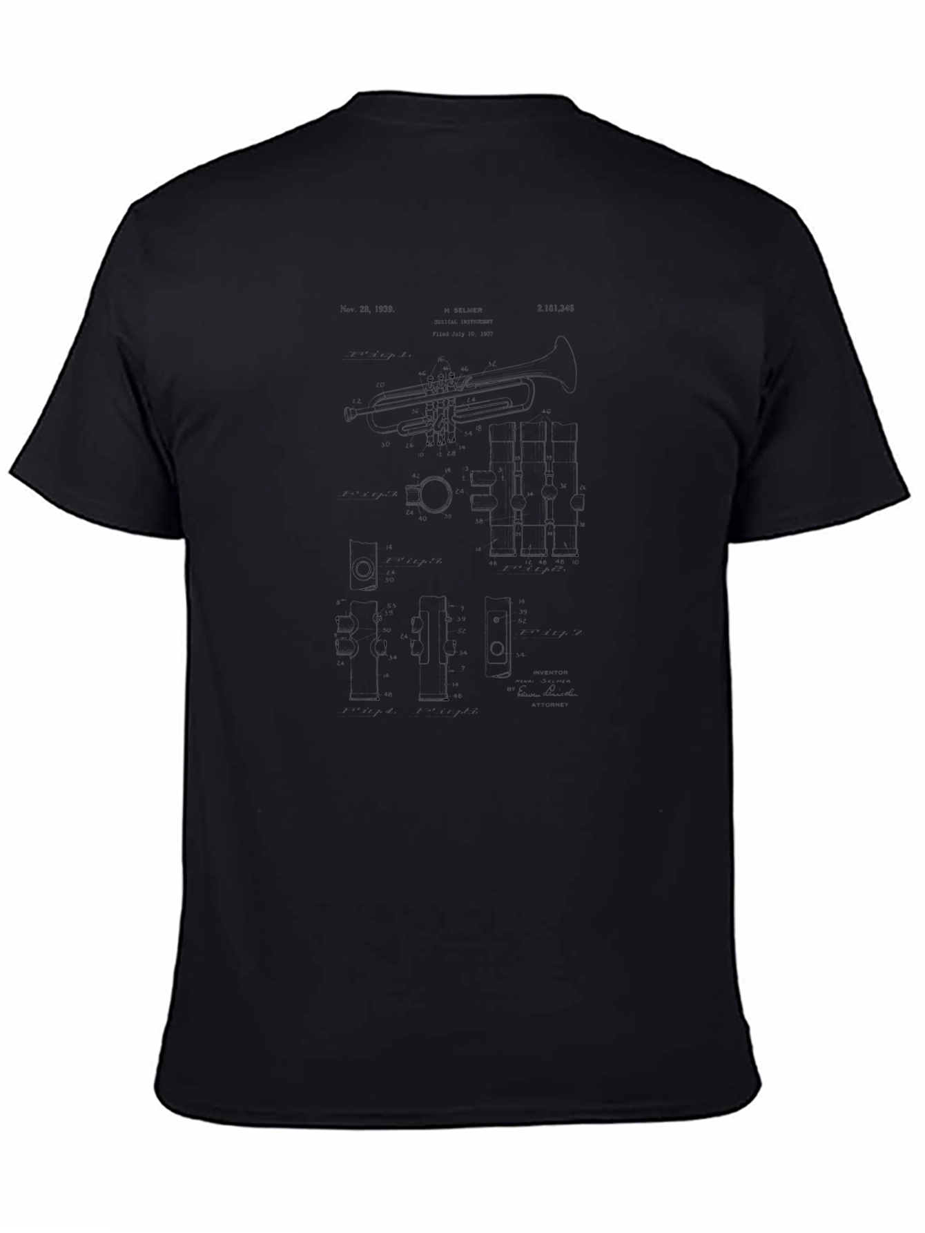 Blueprint Trumpet Black T-Shirt