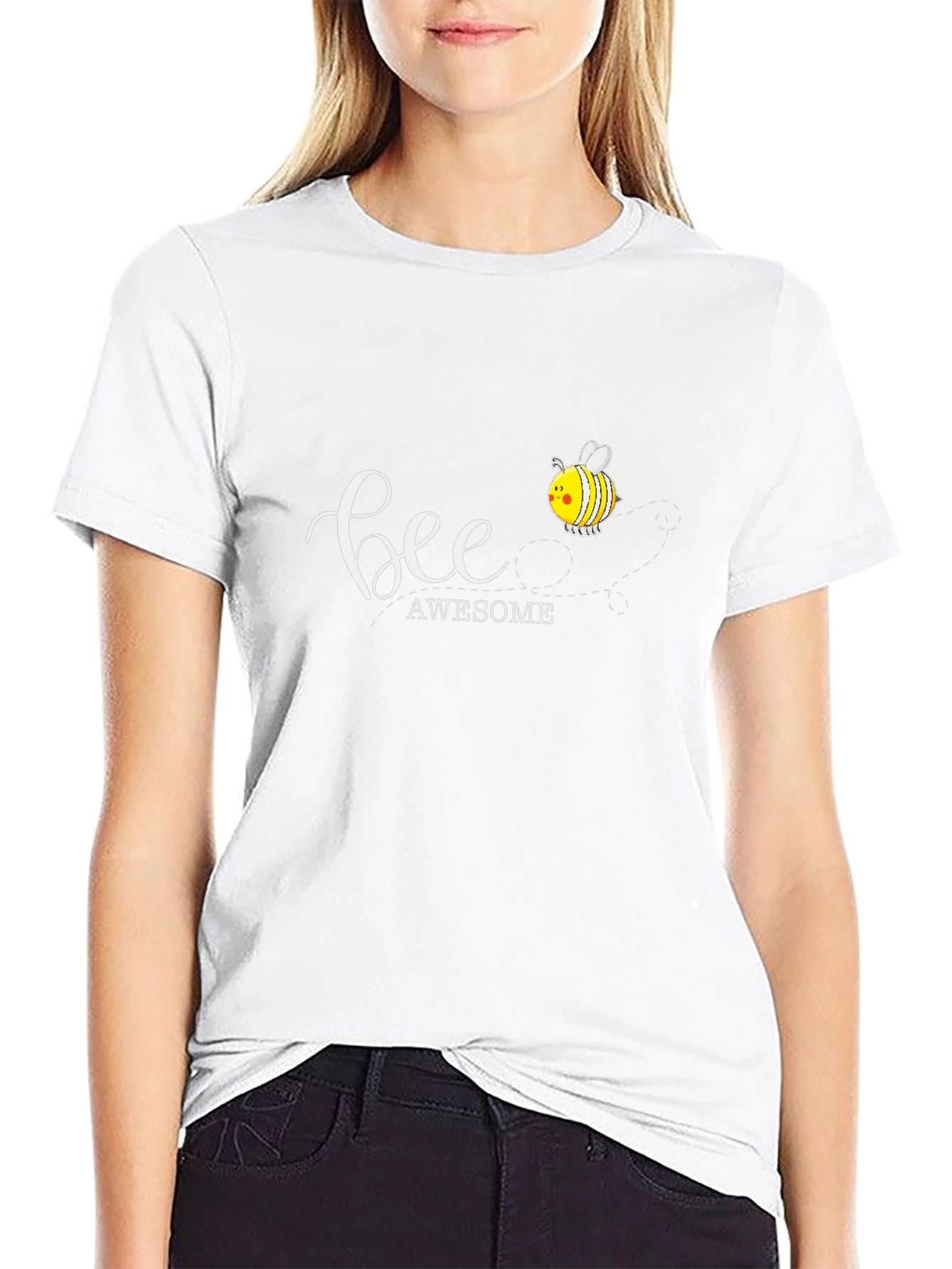 Bee Awesome Graphic T-Shirt - Black Cotton Tee