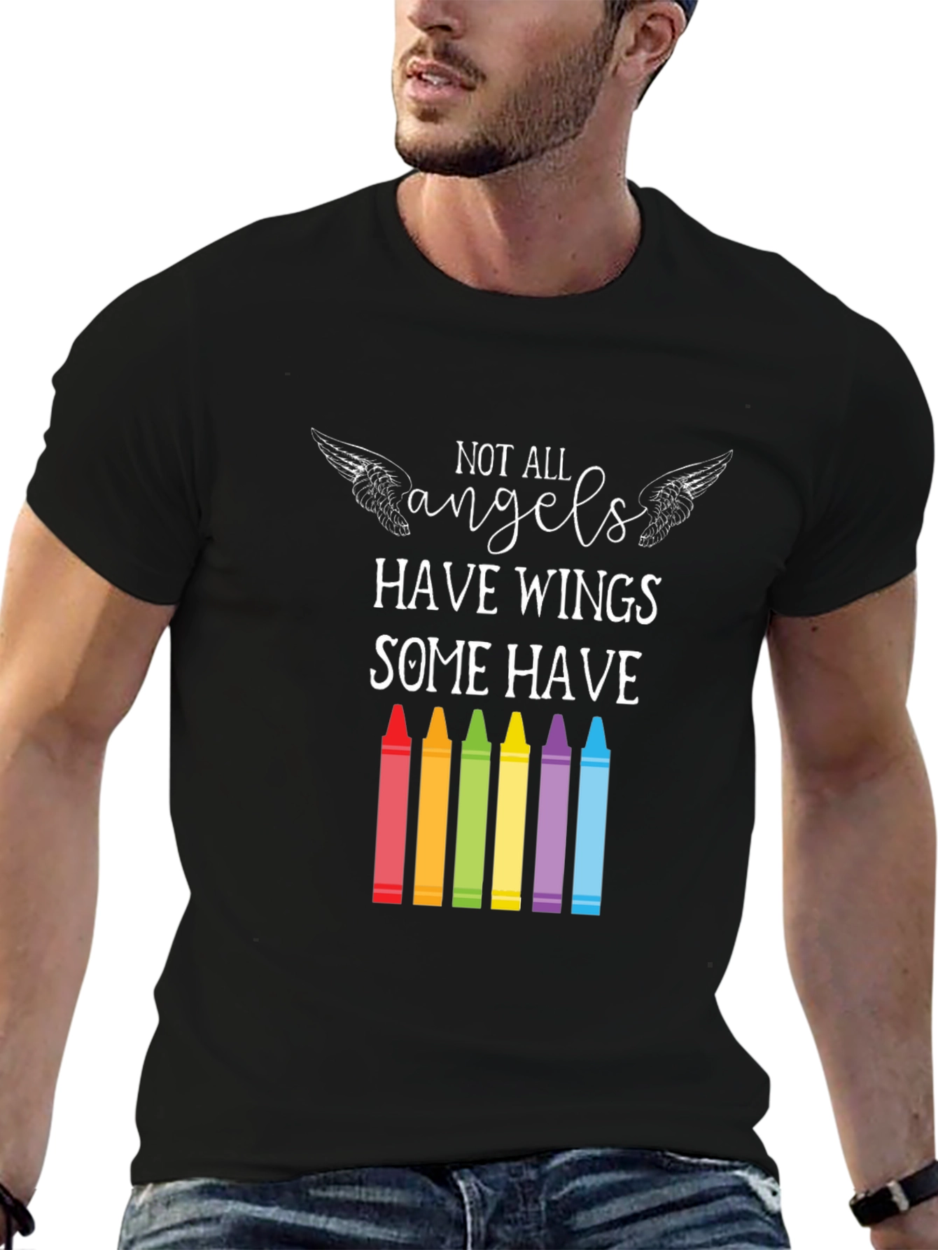 Angel Teacher T-Shirt: Some Have Crayons