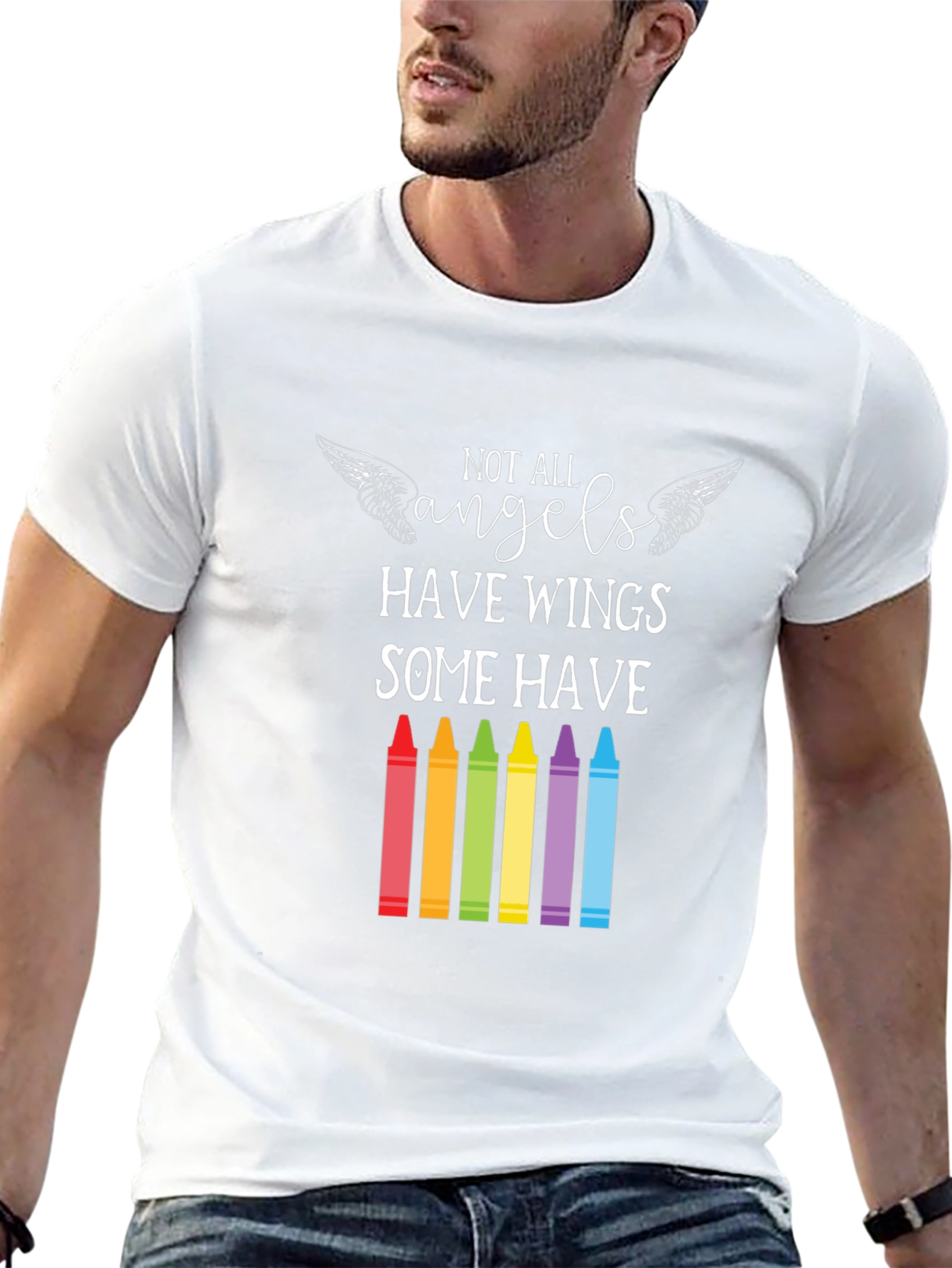 Angel Teacher T-Shirt: Some Have Crayons