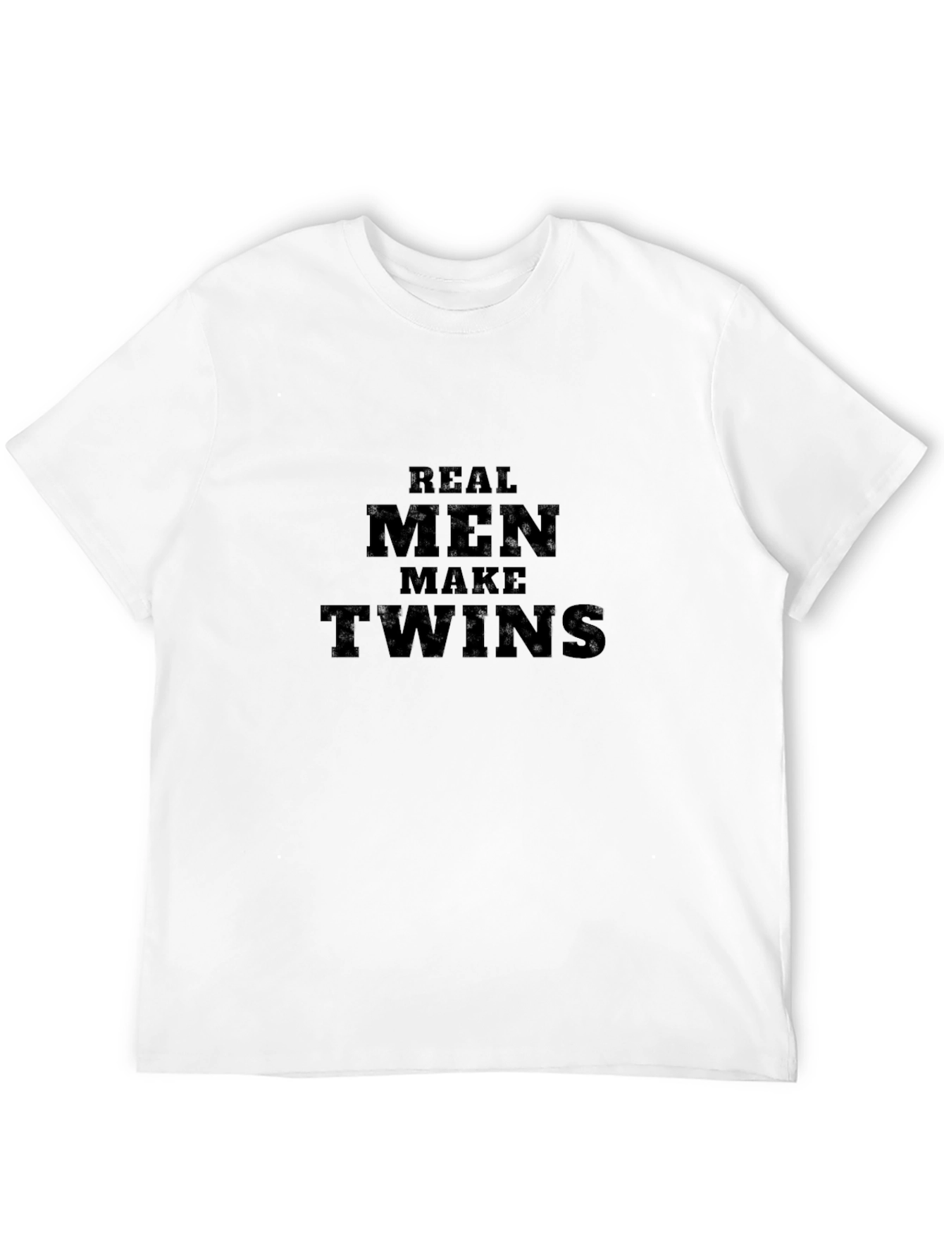Real Men Make Twins Black T-Shirt