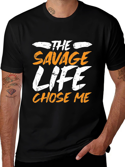 Savage Life Mens Graphic T-Shirt - Black