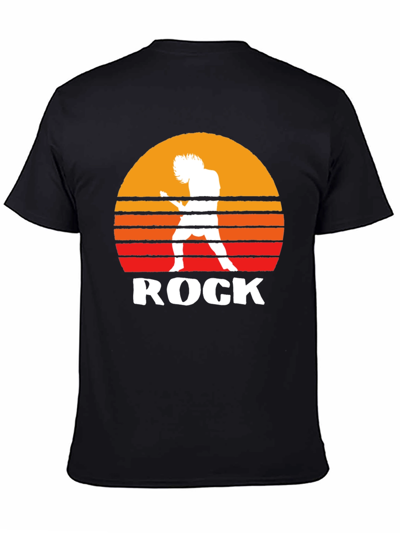Rock Music T-Shirt Guitarist Sunset Graphic Tee