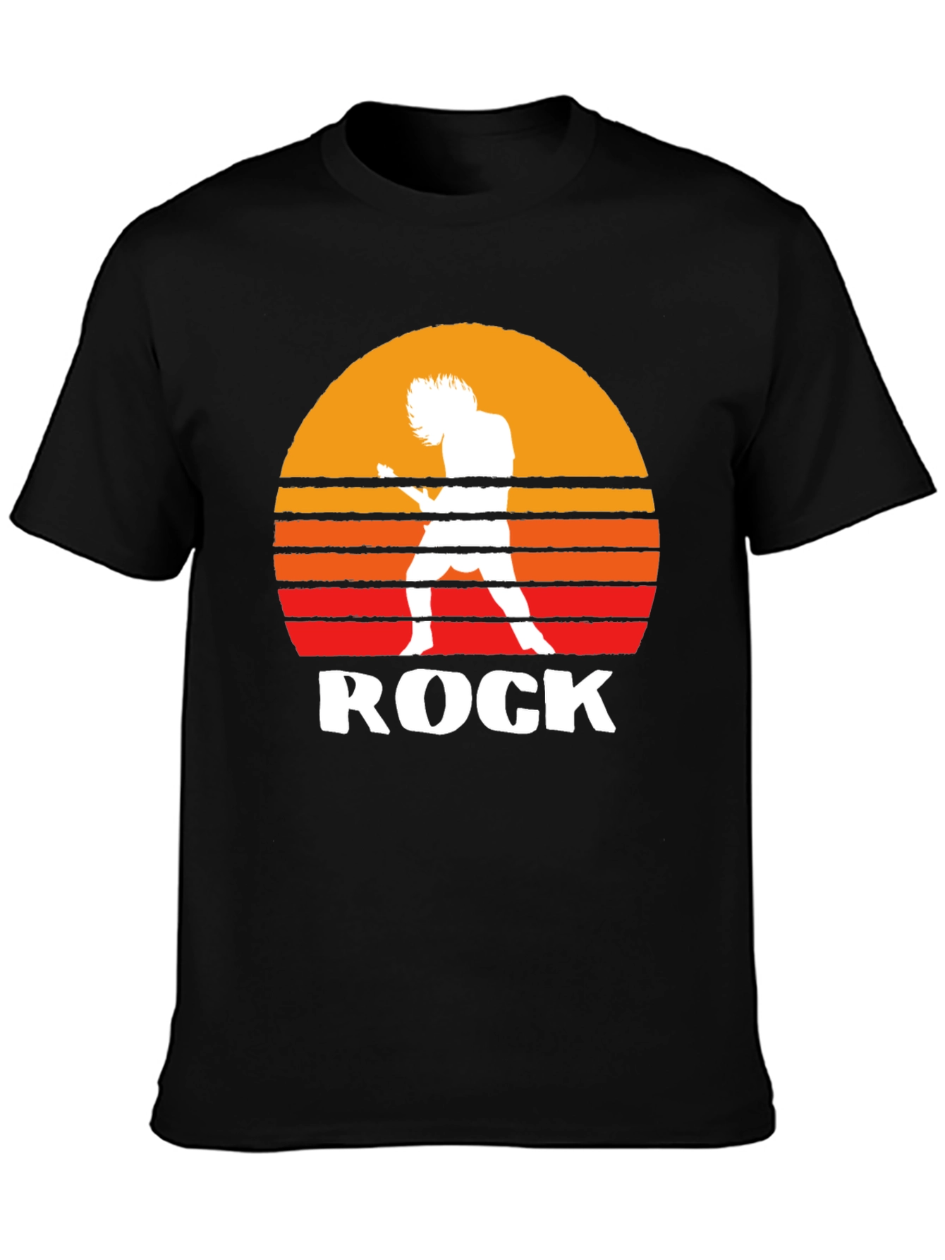 Rock Music T-Shirt Guitarist Sunset Graphic Tee