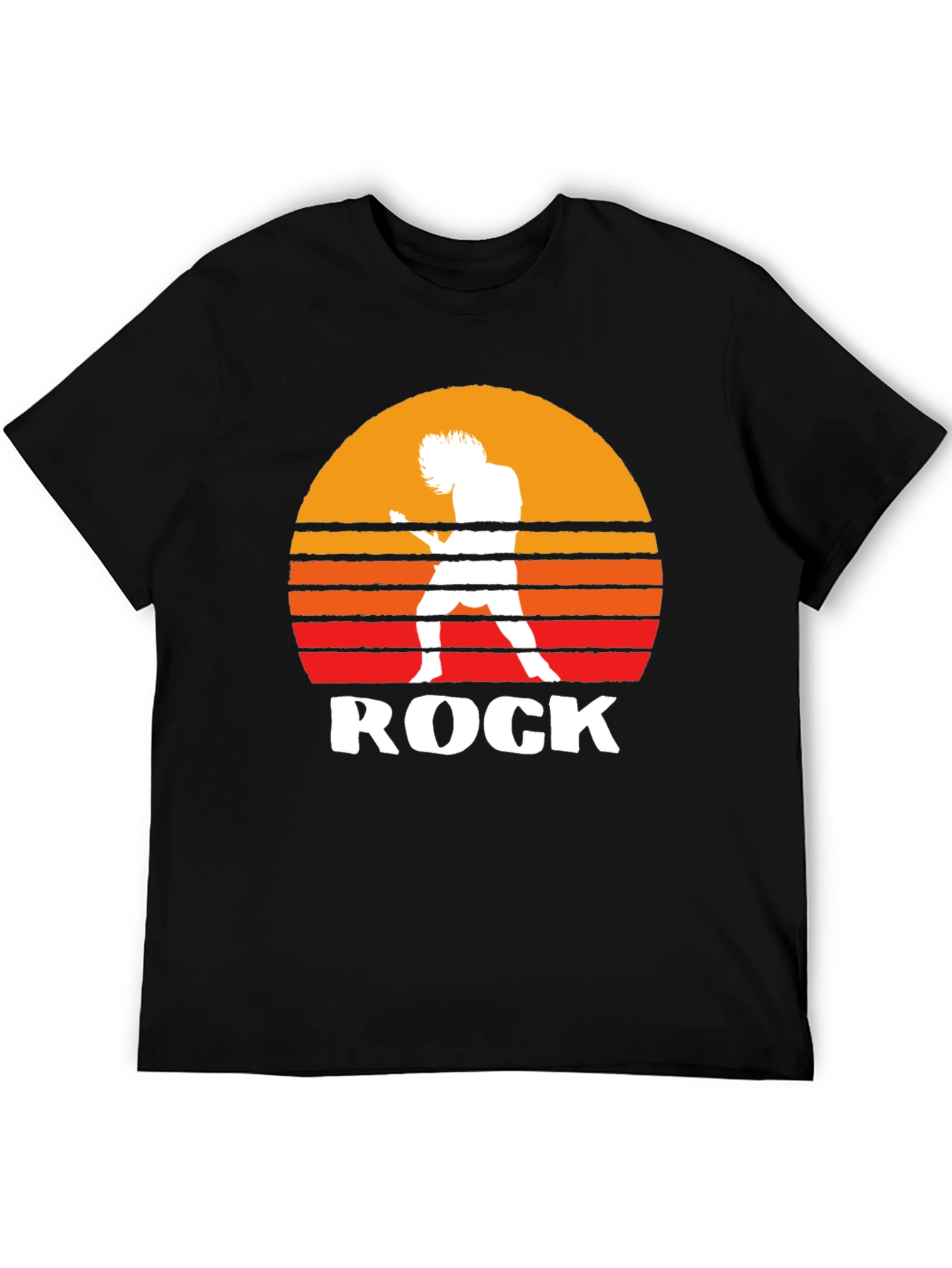 Rock Music T-Shirt Guitarist Sunset Graphic Tee
