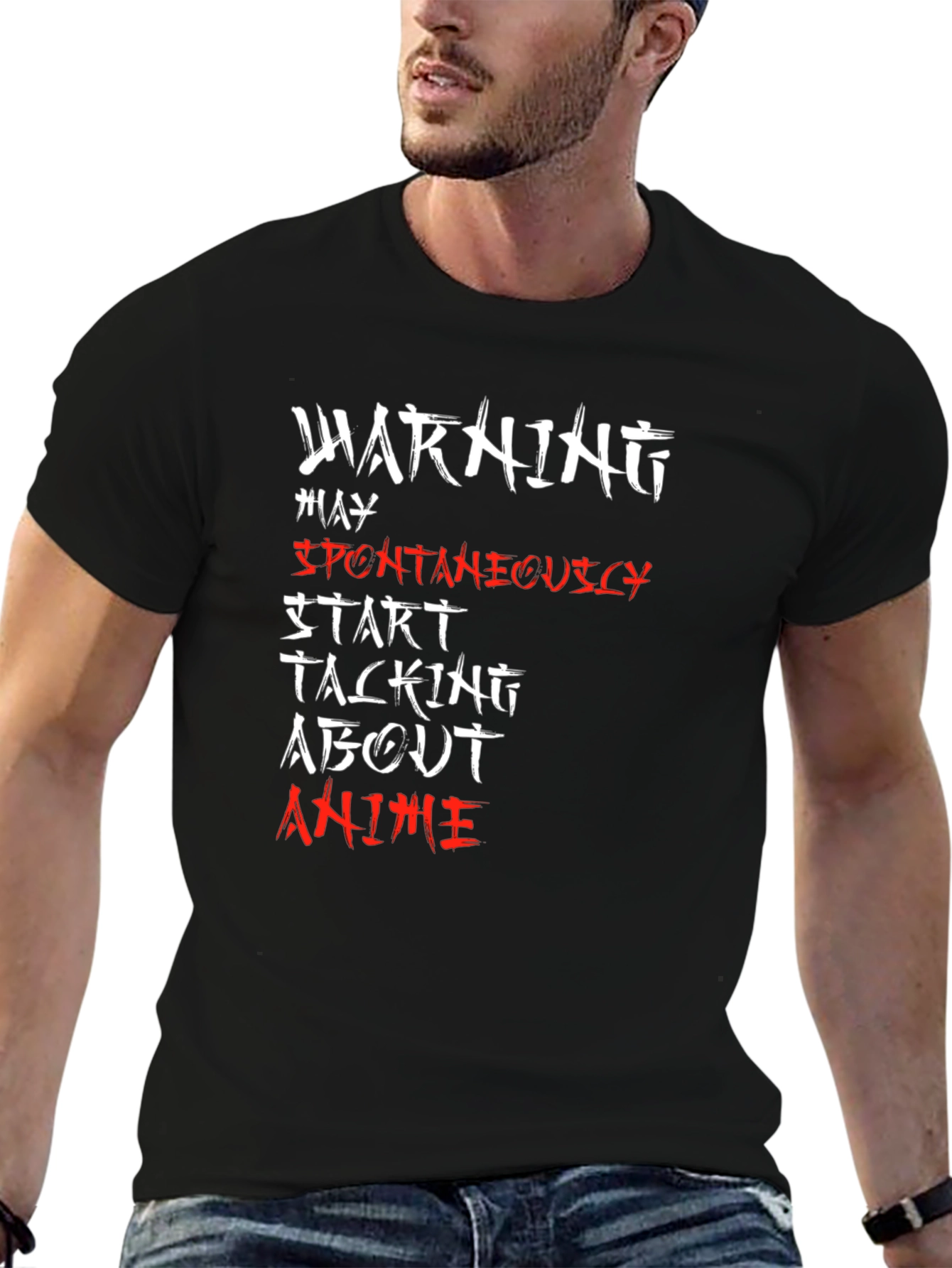 Warning May Spontaneously Talk About Anime T-Shirt