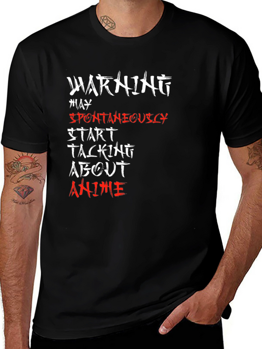 Warning May Spontaneously Talk About Anime T-Shirt