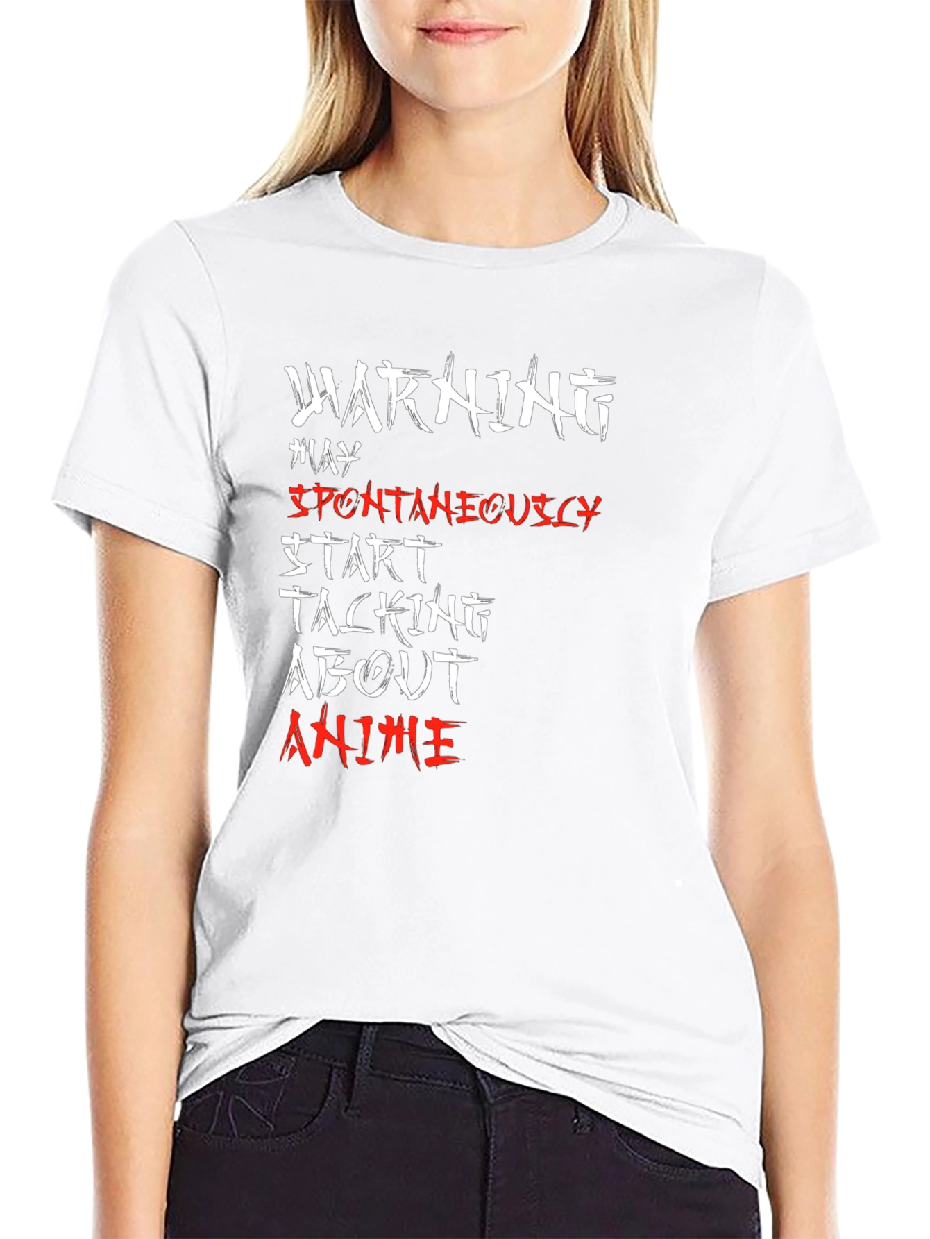 Warning May Spontaneously Talk About Anime T-Shirt