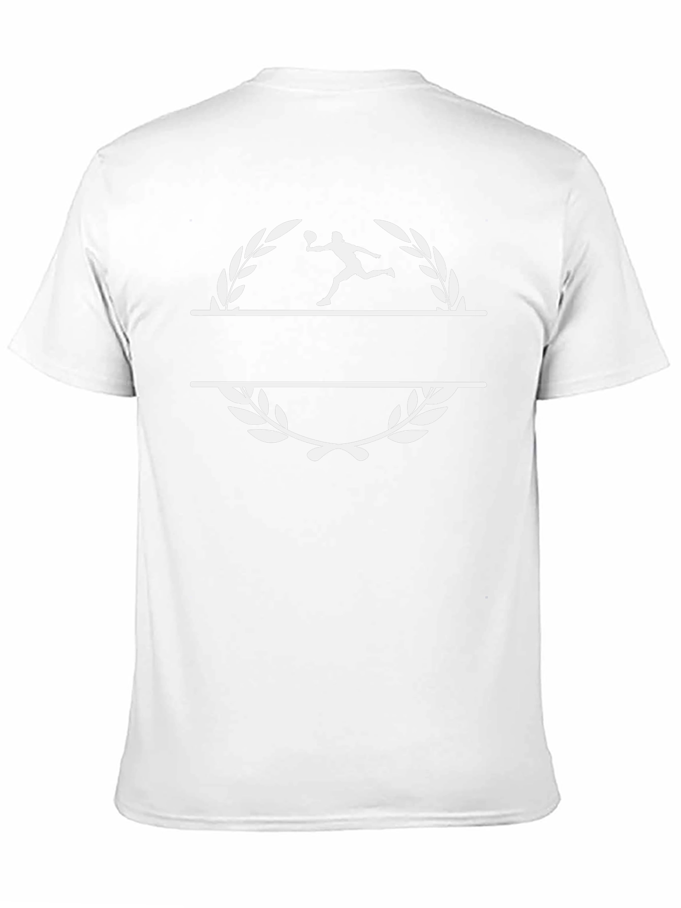 Tennis Player Laurel Wreath Black T-Shirt