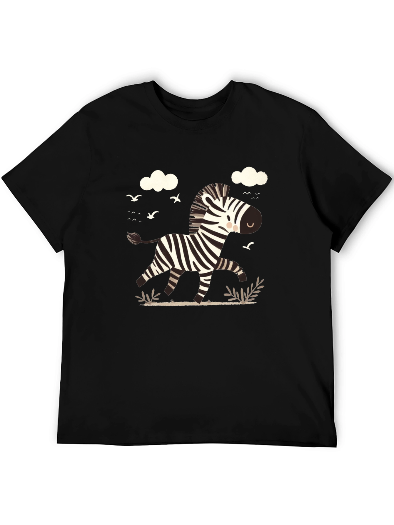 Zebra Graphic Tee - Black Cotton Blend