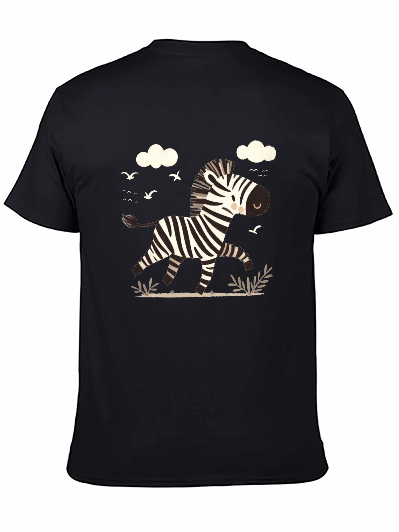 Zebra Graphic Tee - Black Cotton Blend