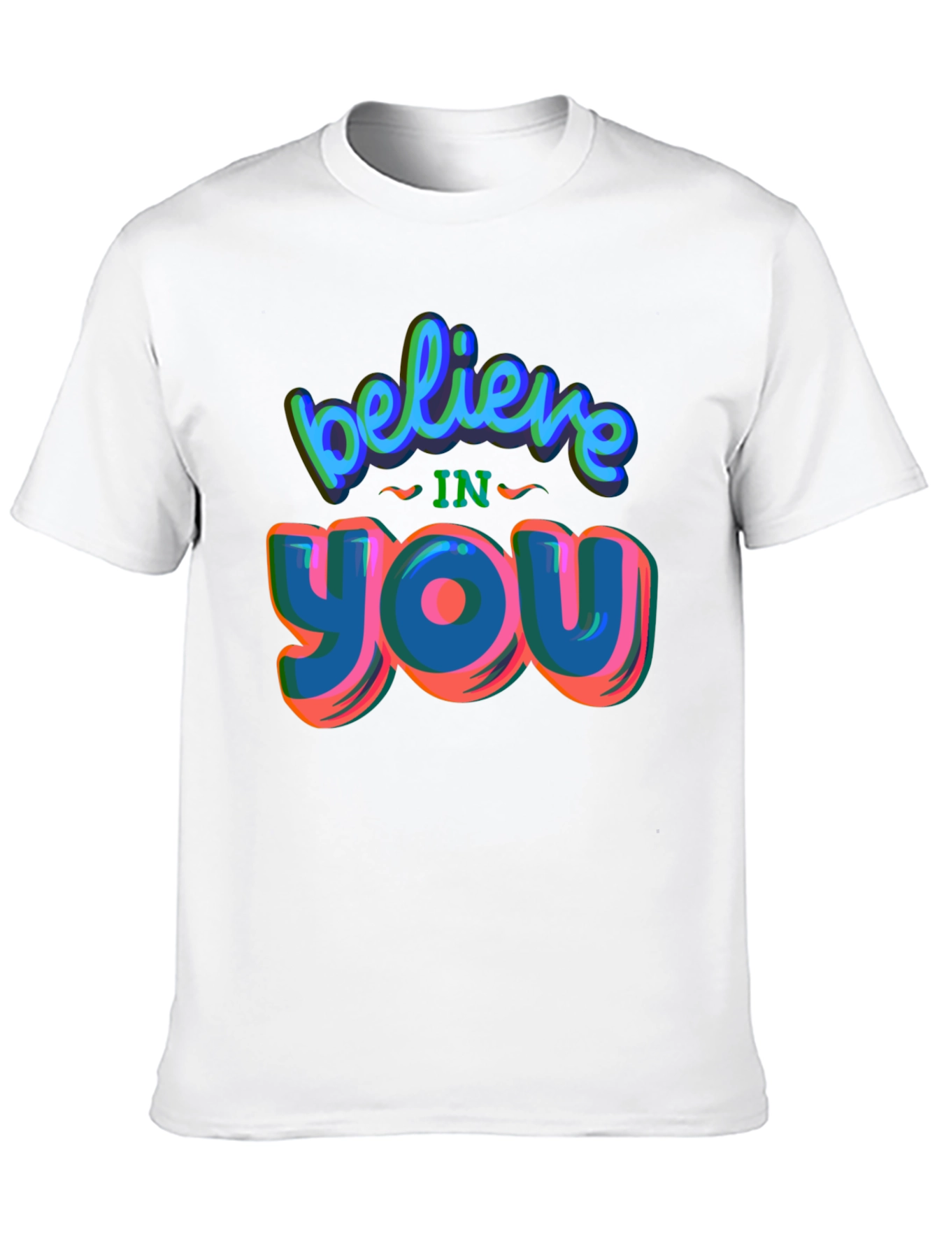 Believe In You Graphic Tee - Stylish Black T-Shirt