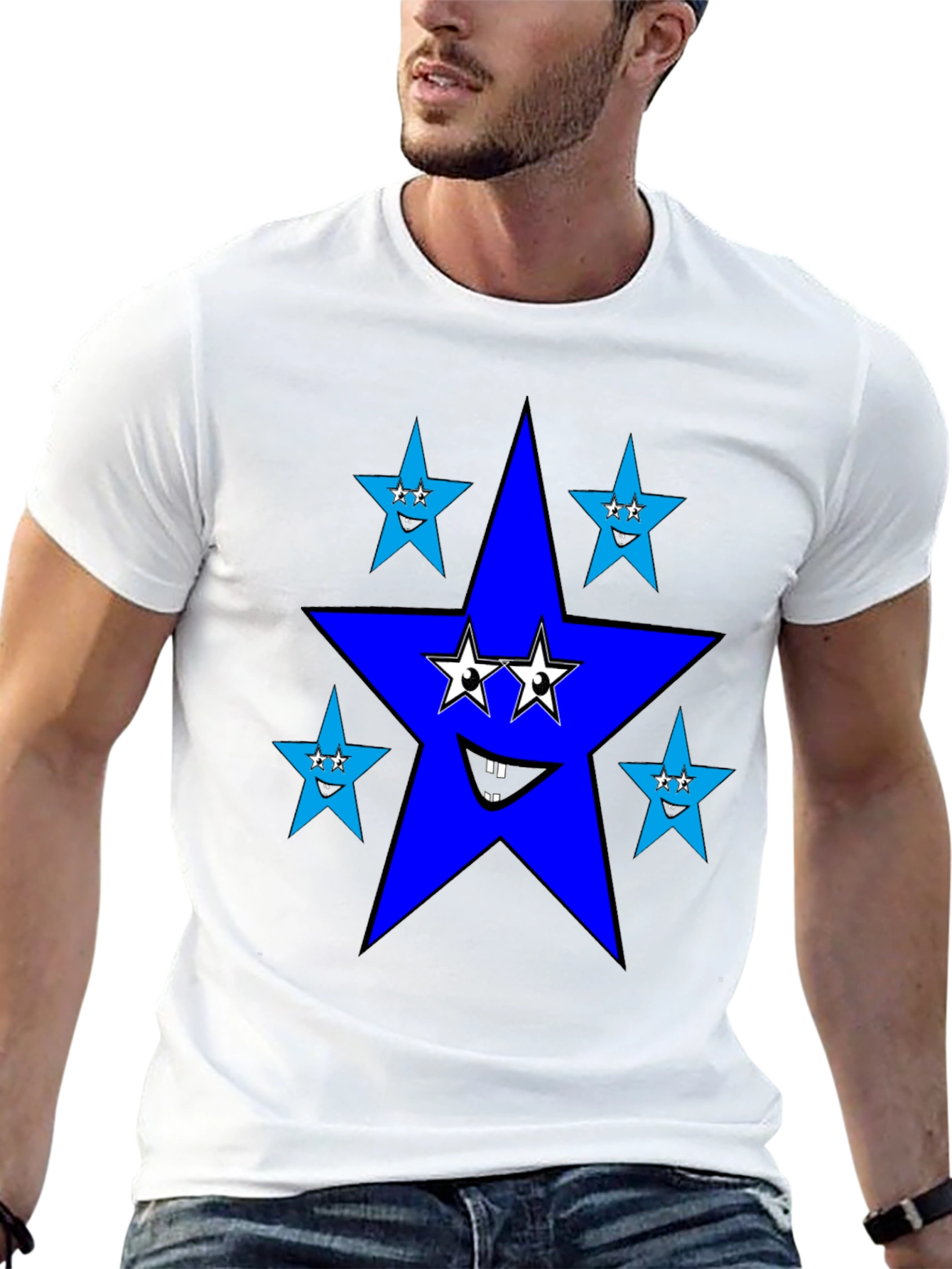 Starry T-Shirt - Fun Graphic Tee for Men