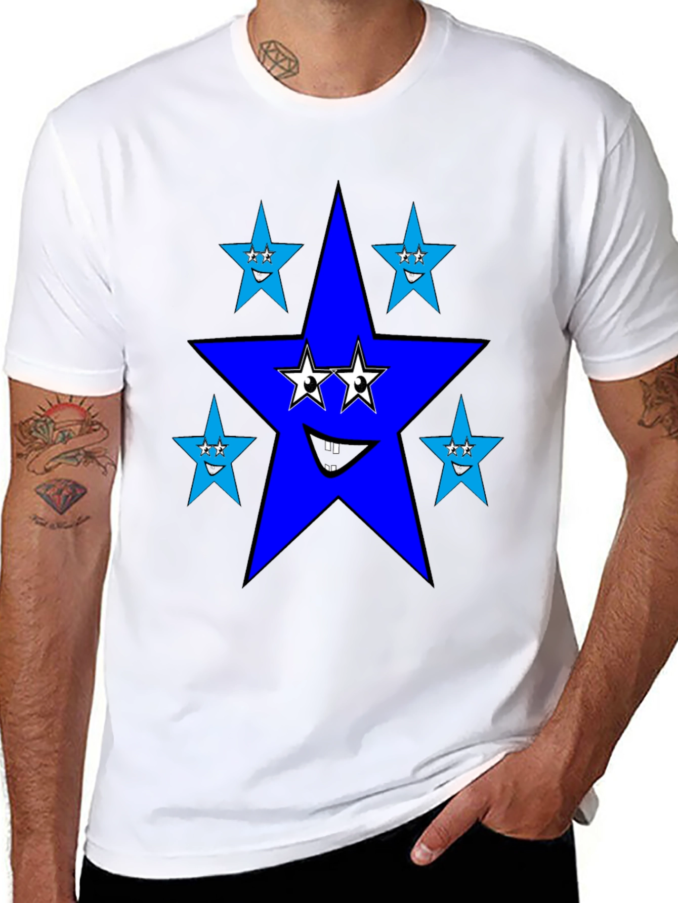 Starry T-Shirt - Fun Graphic Tee for Men