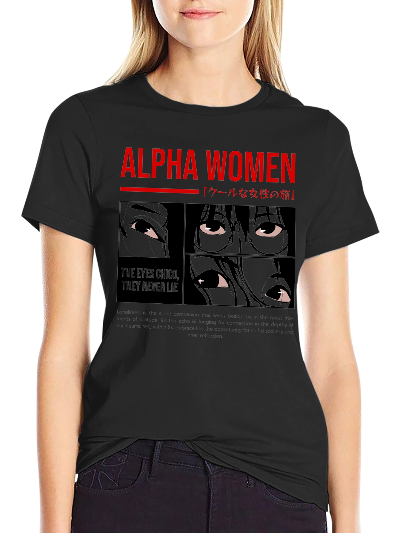 Alpha Women Graphic Tee - Anime Eyes