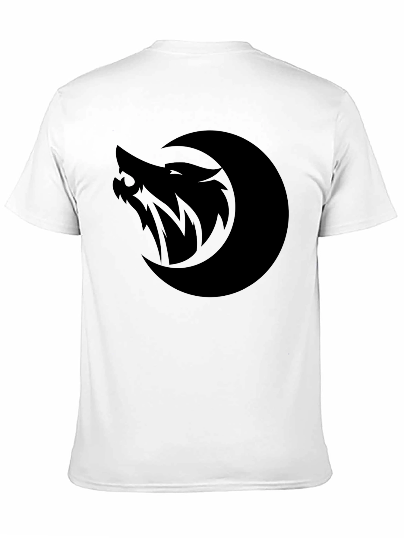 Wolf Moon Graphic T-Shirt - Black Cotton Blend