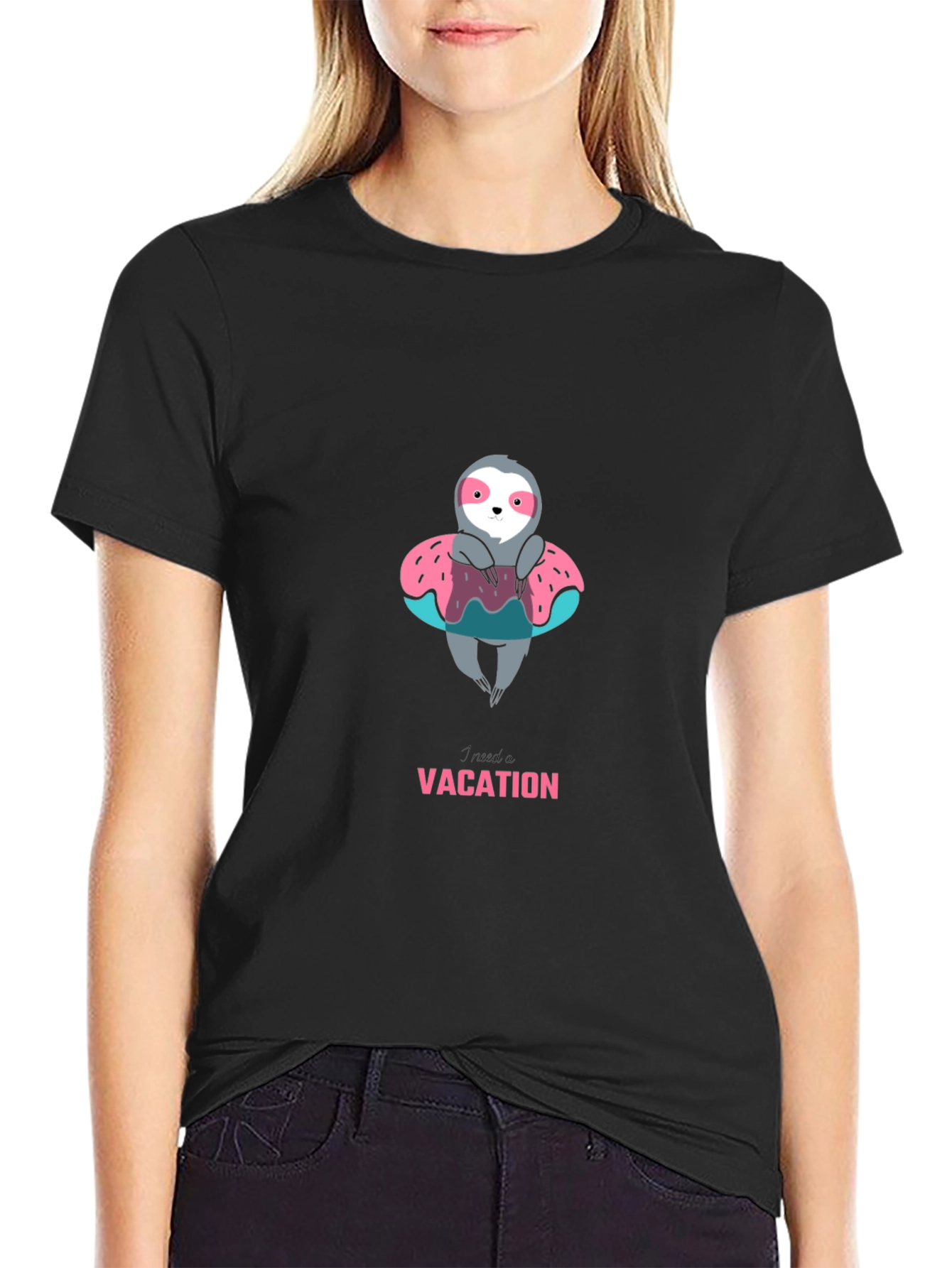 Sloth on Vacation Graphic Tee - Relaxed Fit