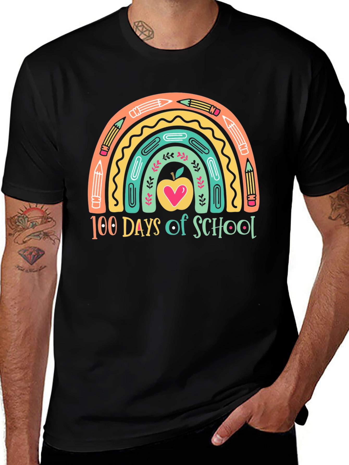 100 Days of School Rainbow T-Shirt