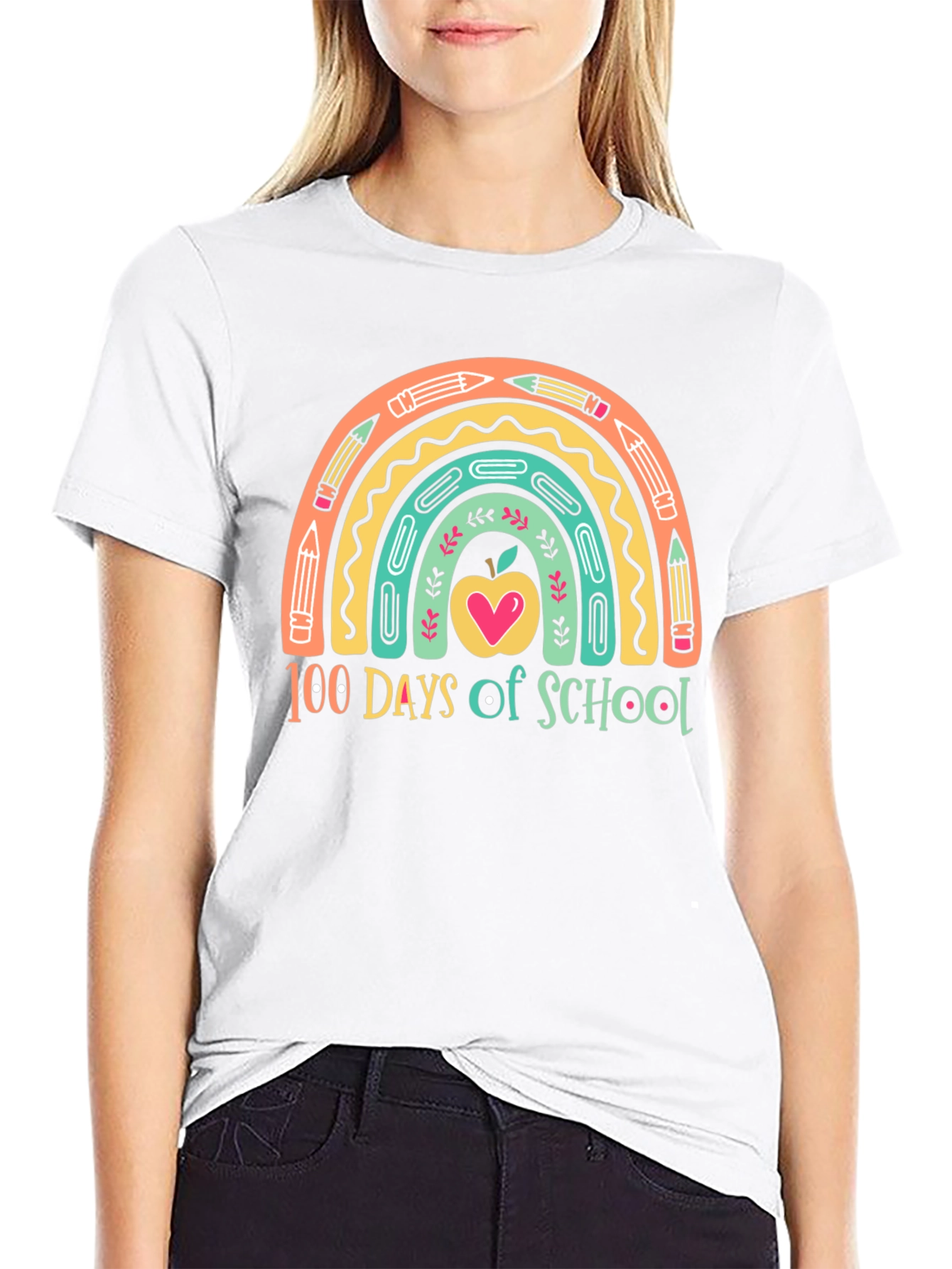100 Days of School Rainbow T-Shirt