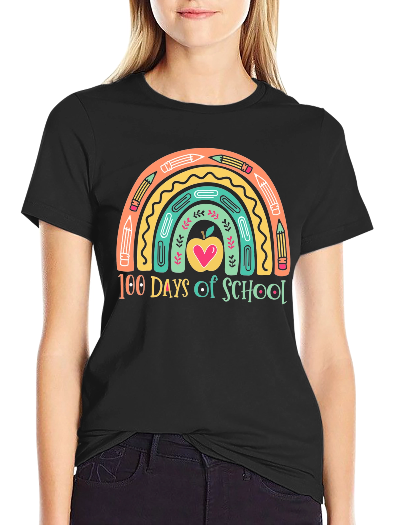 100 Days of School Rainbow T-Shirt