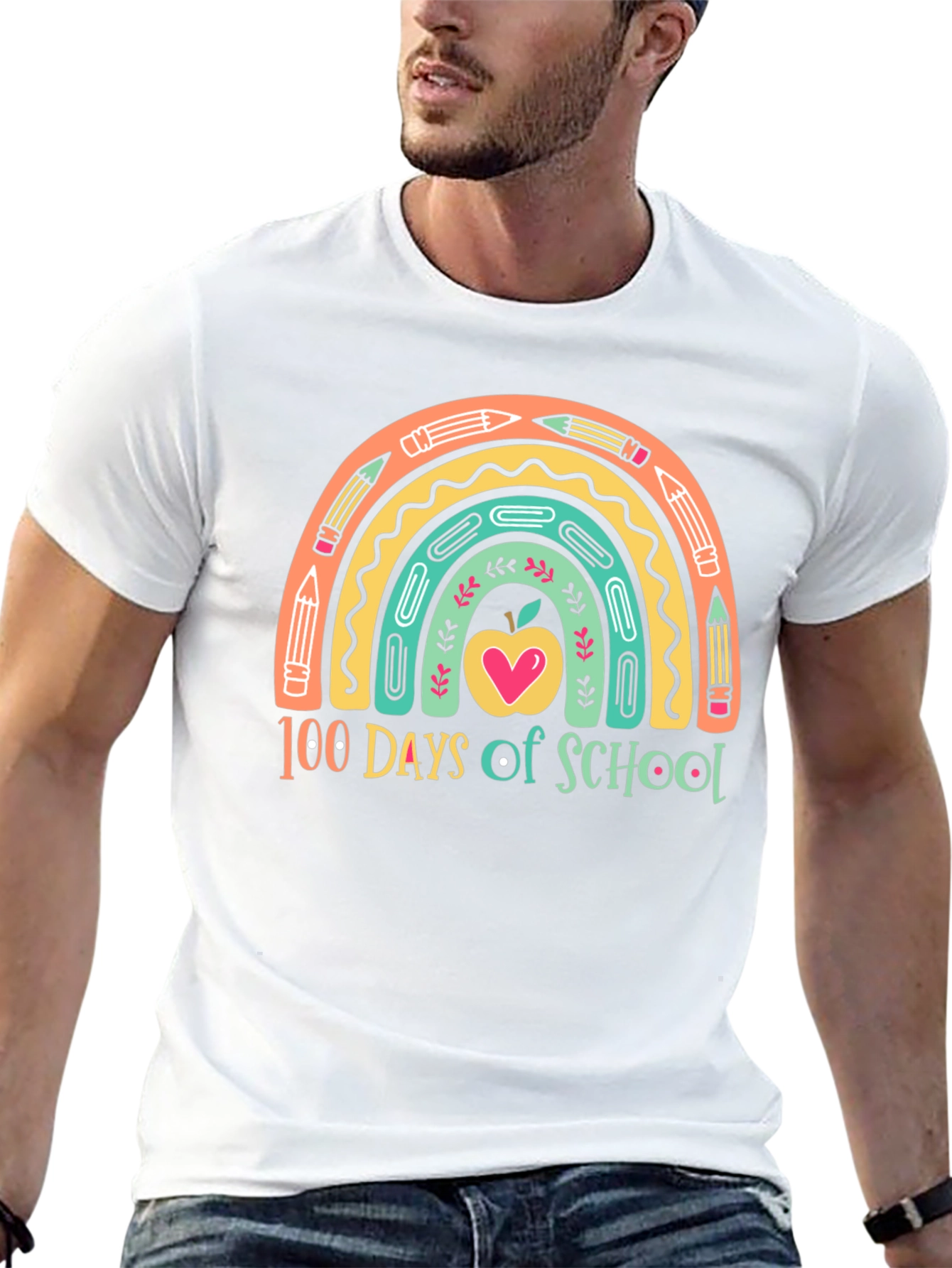 100 Days of School Rainbow T-Shirt