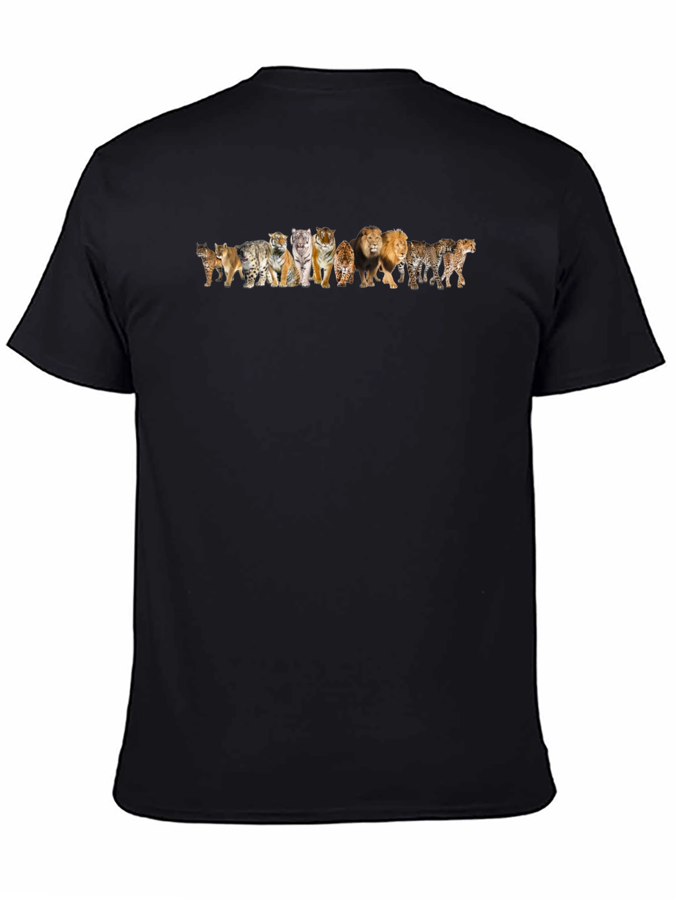 Big Cats T-Shirt - Mens Black Graphic Tee