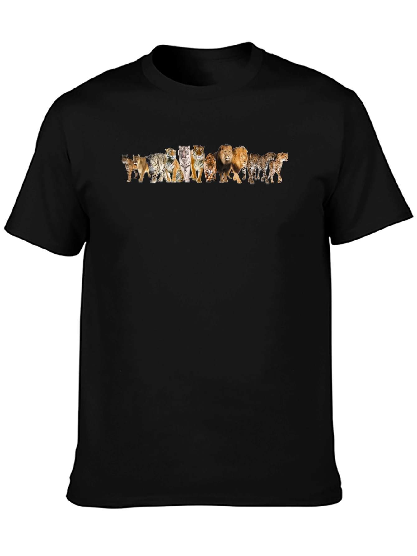 Big Cats T-Shirt - Mens Black Graphic Tee