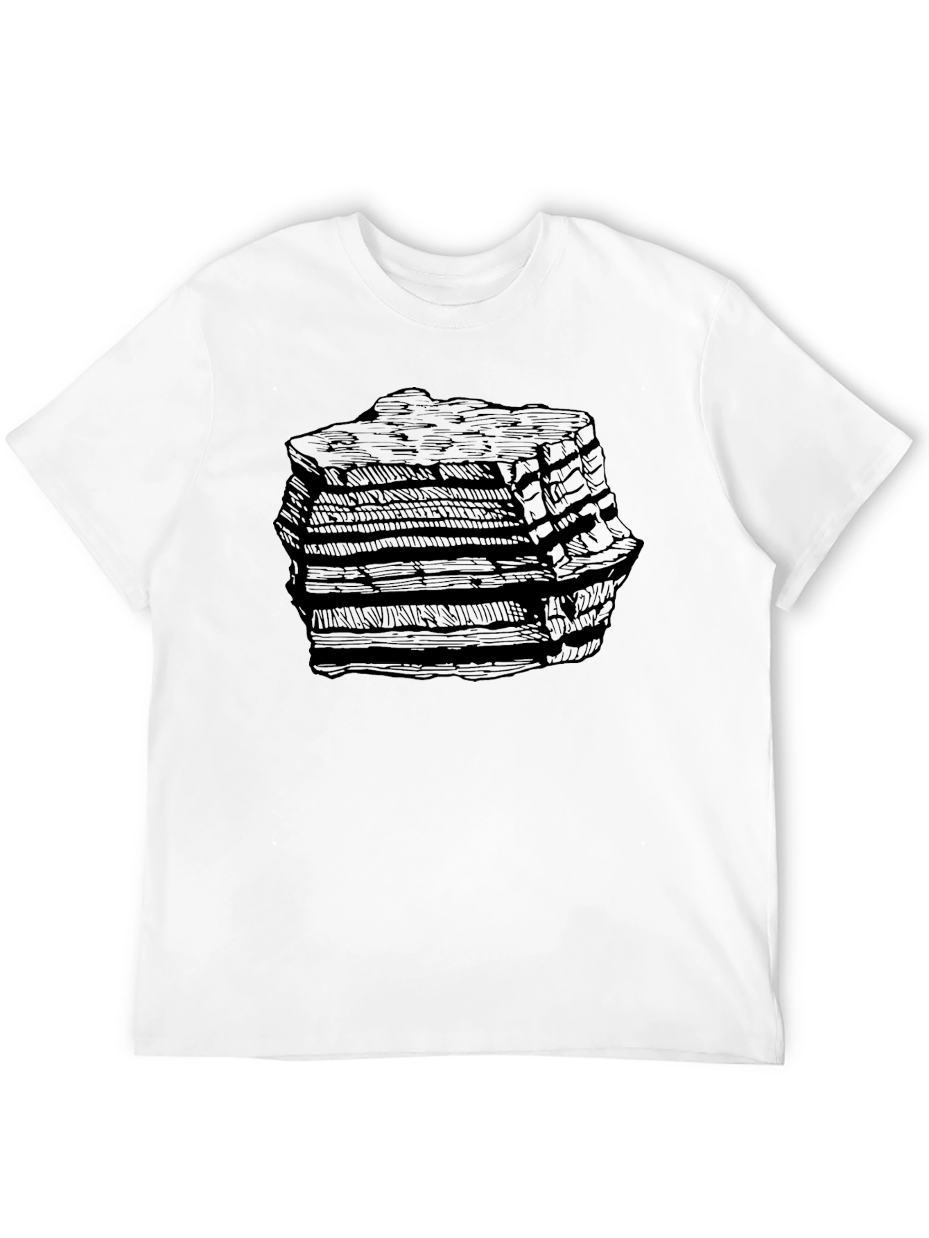 Stratified Rock Graphic Black T-Shirt