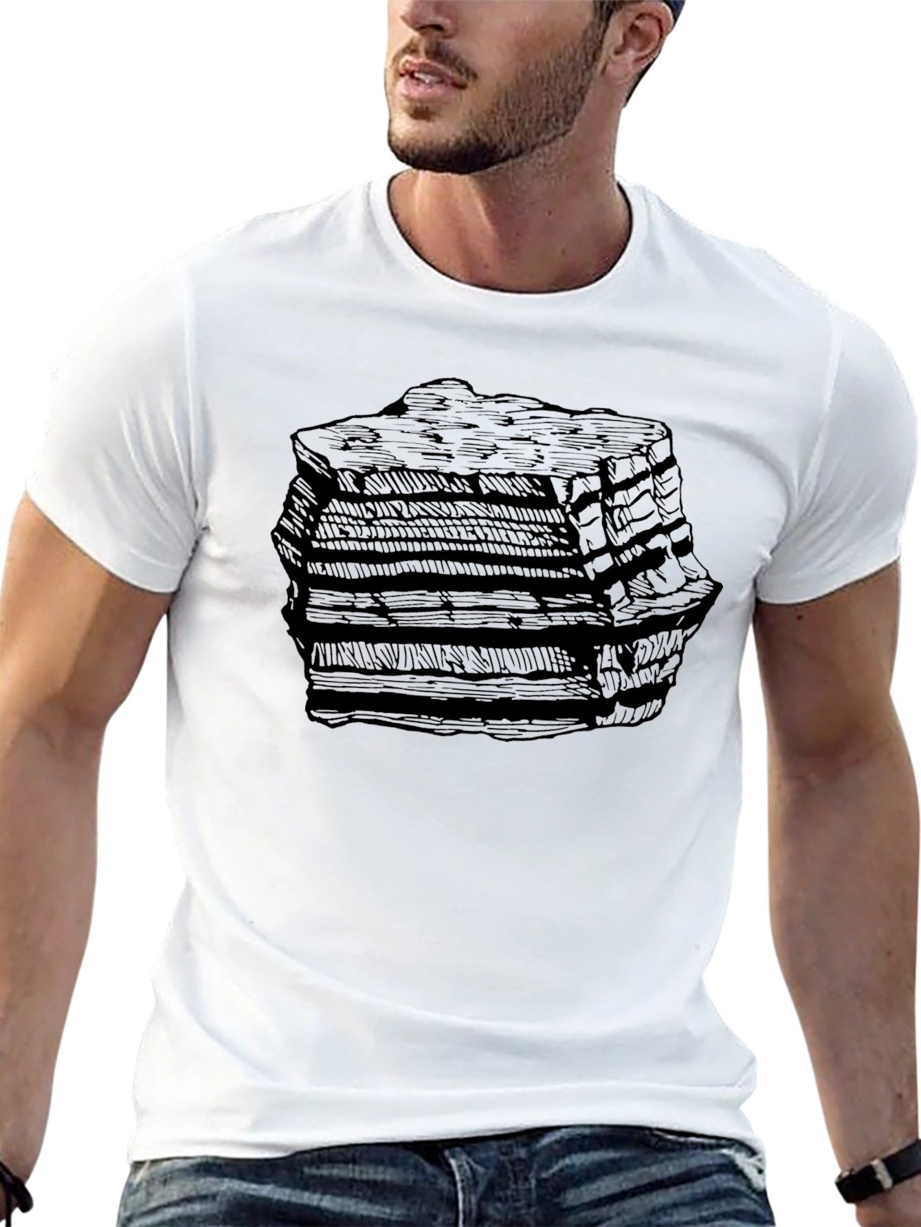 Stratified Rock Graphic Black T-Shirt