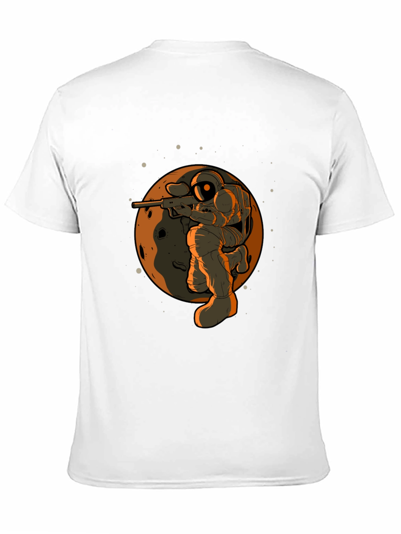 Astronaut Sniper Graphic Tee - Black Cotton T-Shirt