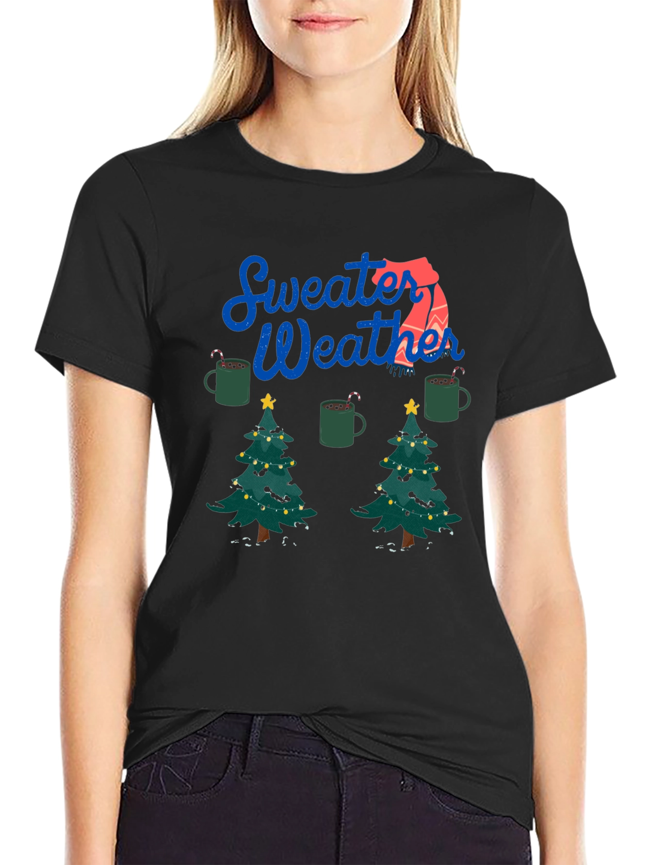 Sweater Weather Christmas Tree Tee