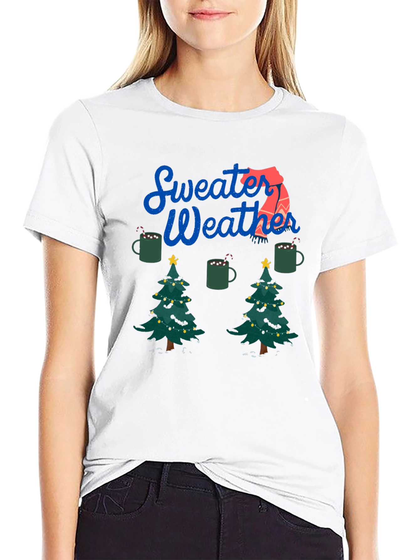 Sweater Weather Christmas Tree Tee
