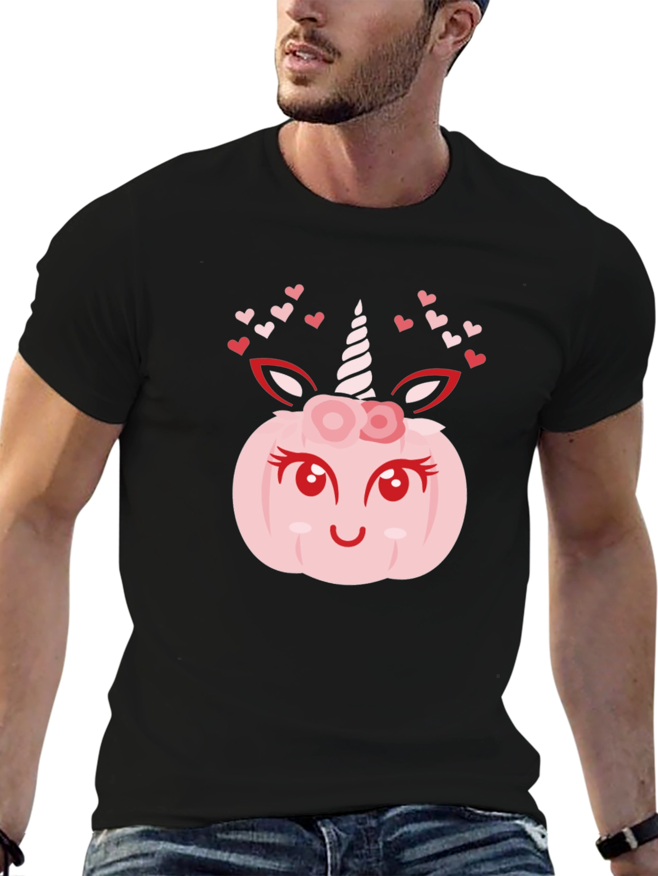Unicorn Pumpkin T-Shirt - Halloween Valentine