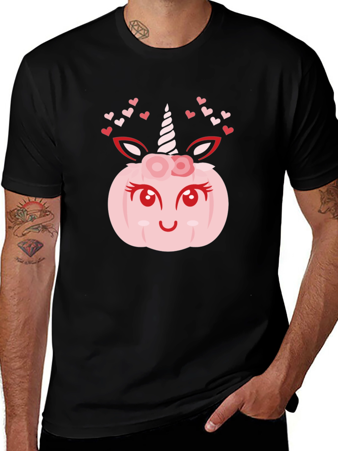 Unicorn Pumpkin T-Shirt - Halloween Valentine