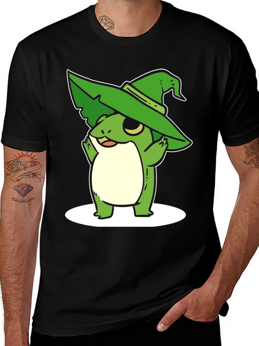 Whimsical Frog Wizard Graphic Tee