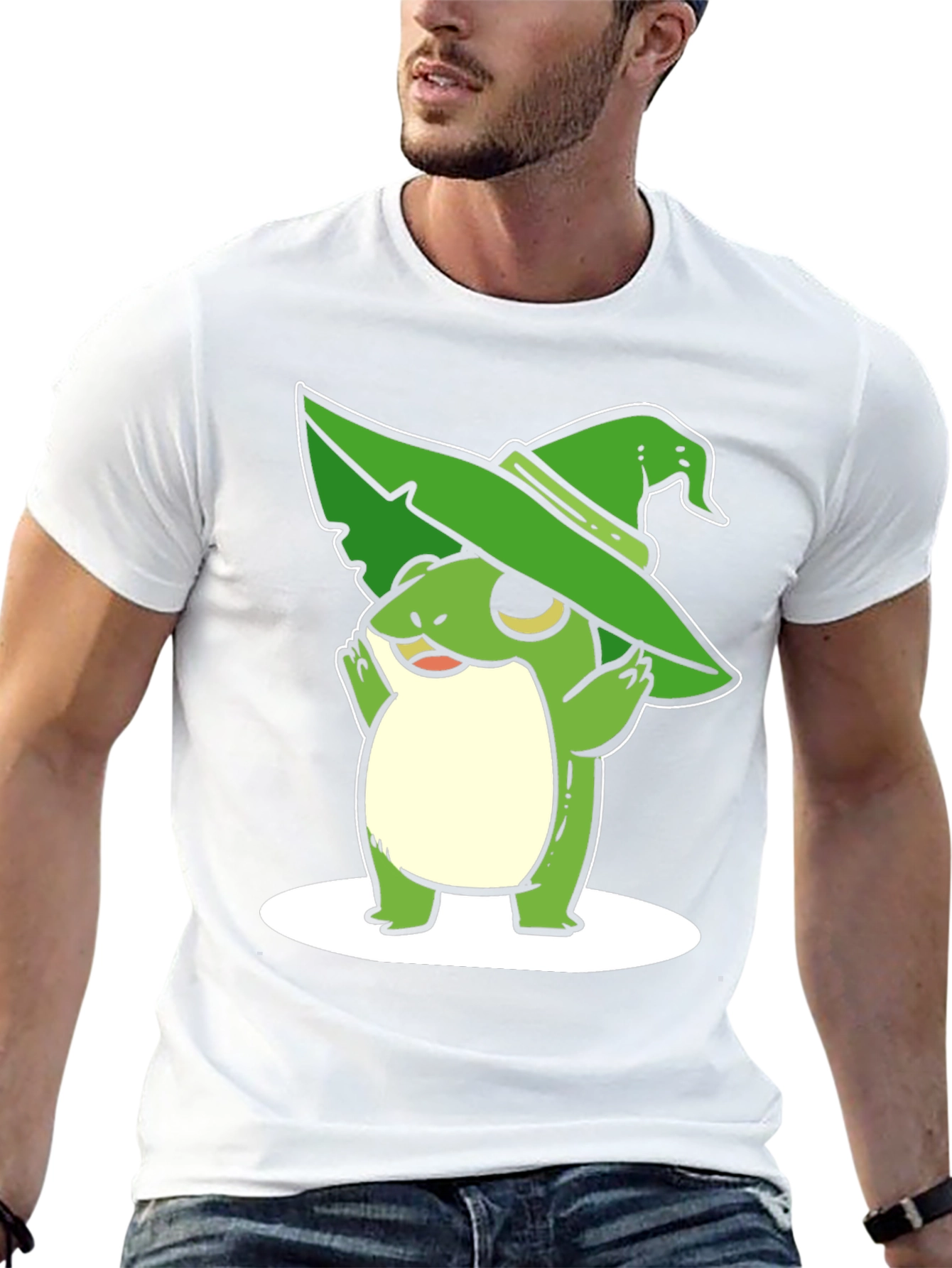 Whimsical Frog Wizard Graphic Tee