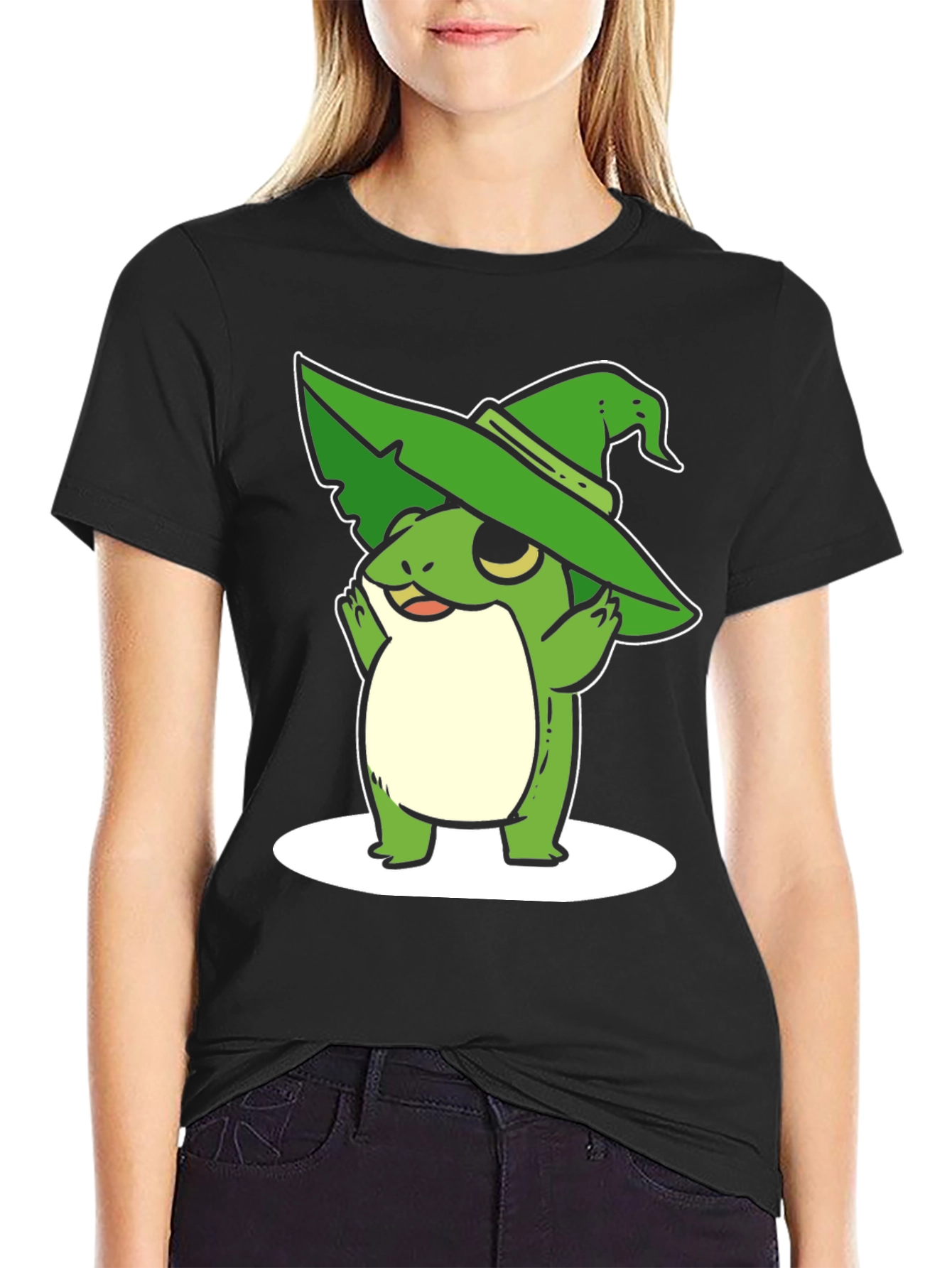 Whimsical Frog Wizard Graphic Tee