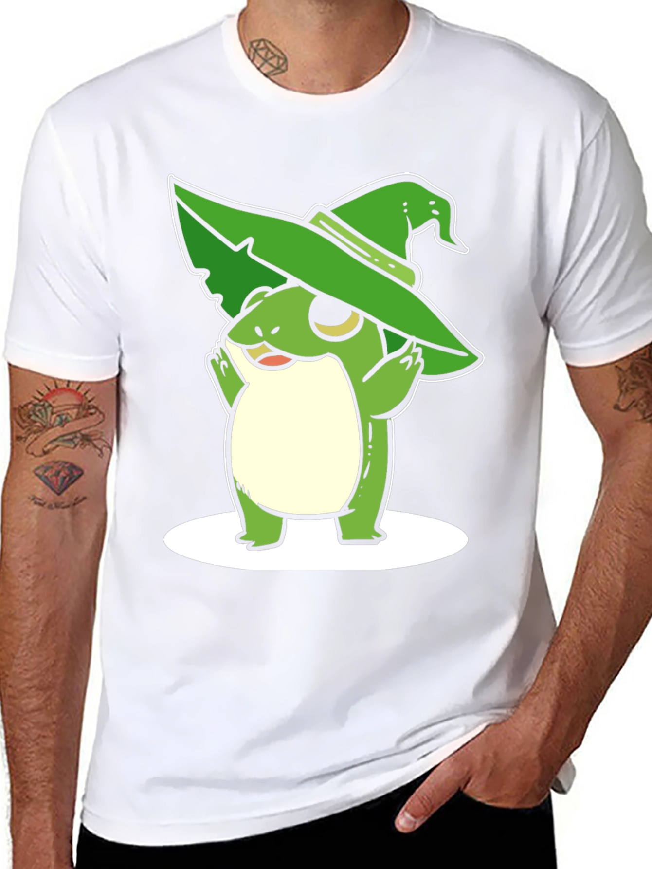 Whimsical Frog Wizard Graphic Tee