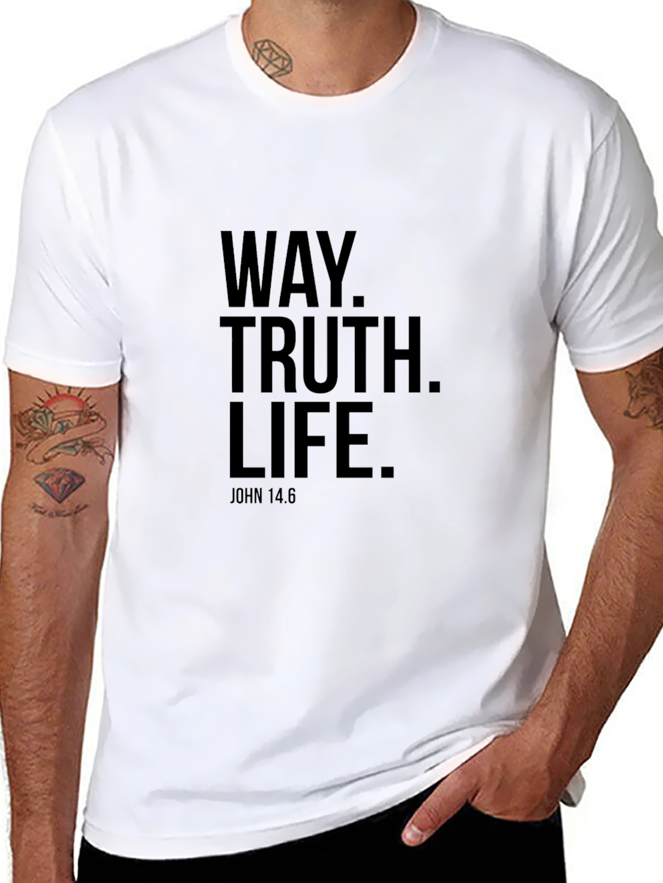 Way Truth Life T-Shirt - John 14:6 Religious Tee