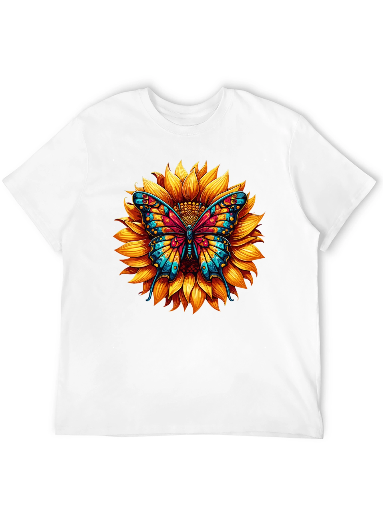 Sunflower Butterfly Graphic Tee