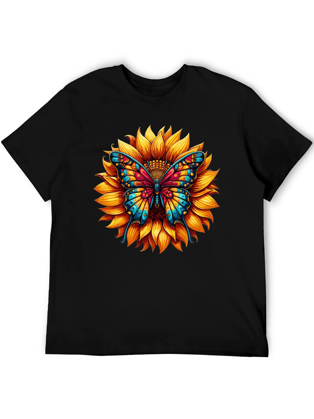 Sunflower Butterfly Graphic Tee