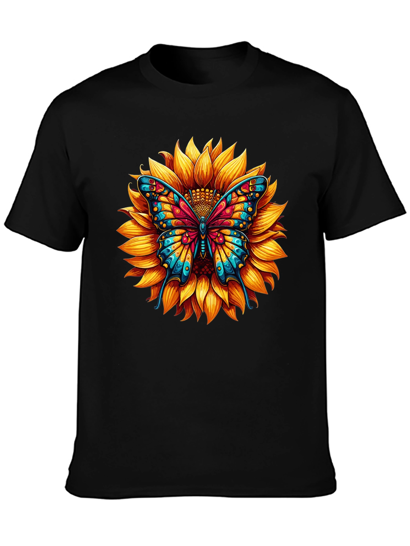 Sunflower Butterfly Graphic Tee