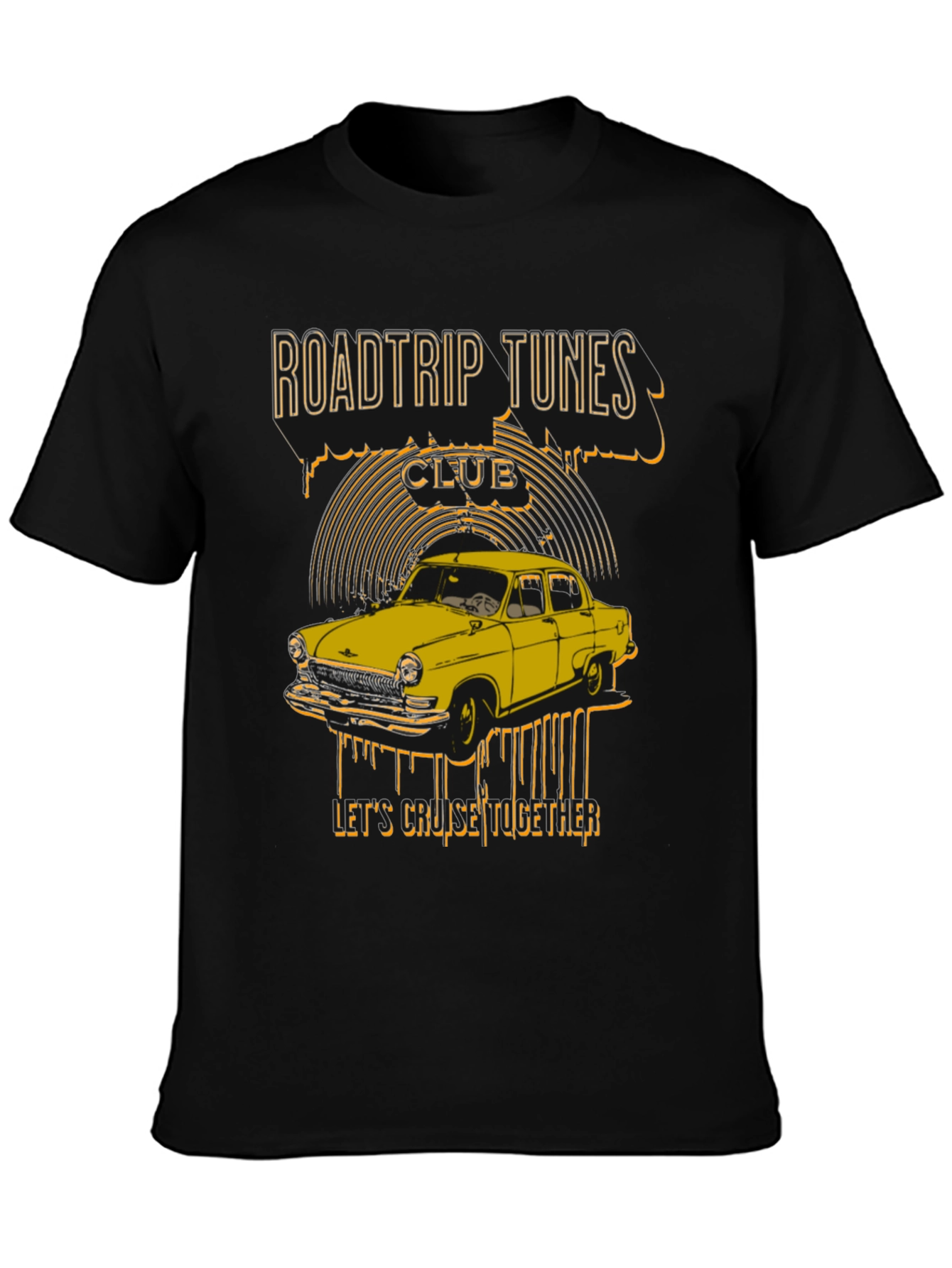 Roadtrip Tunes Club T-Shirt - Classic Car Design