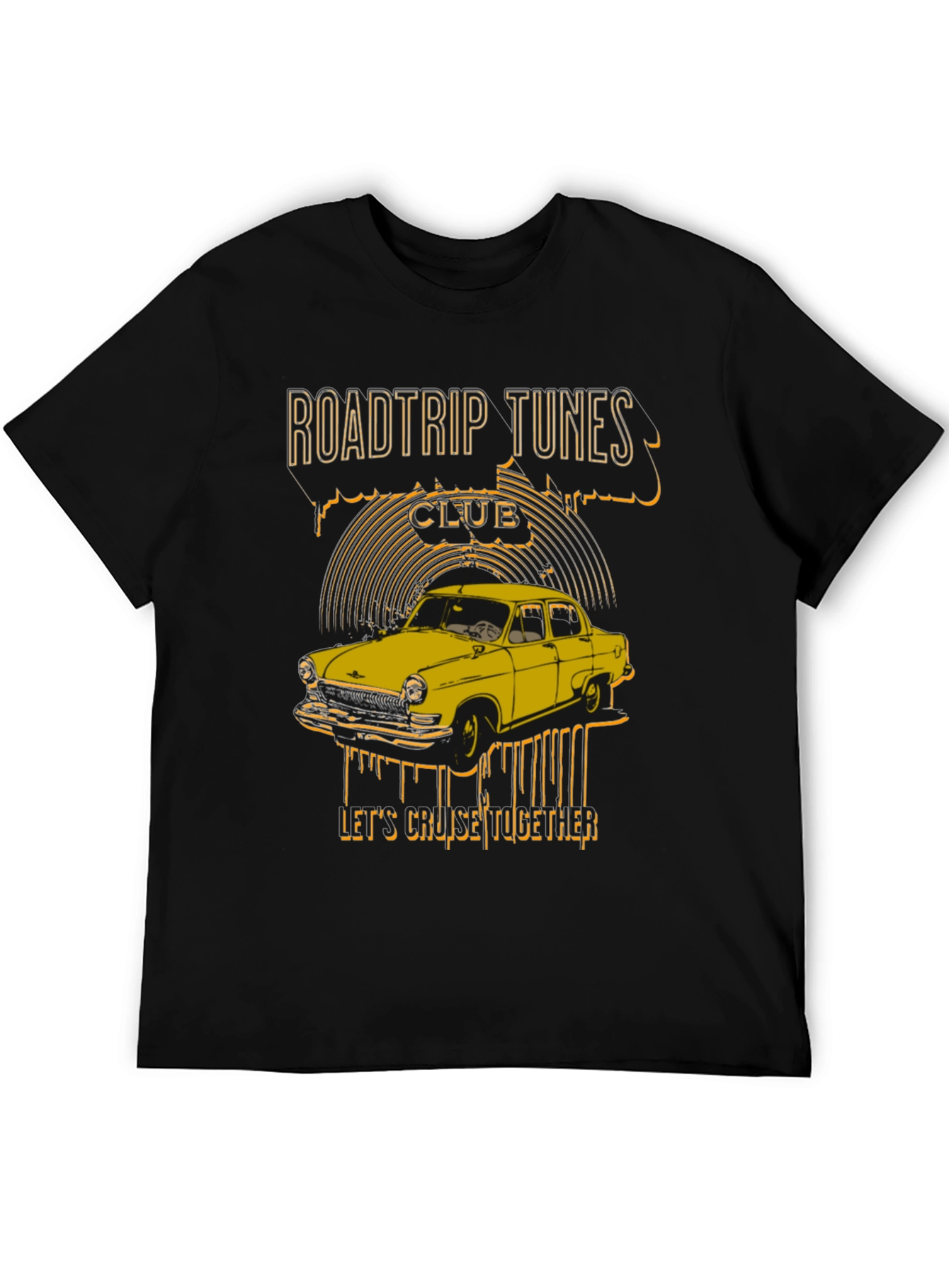 Roadtrip Tunes Club T-Shirt - Classic Car Design