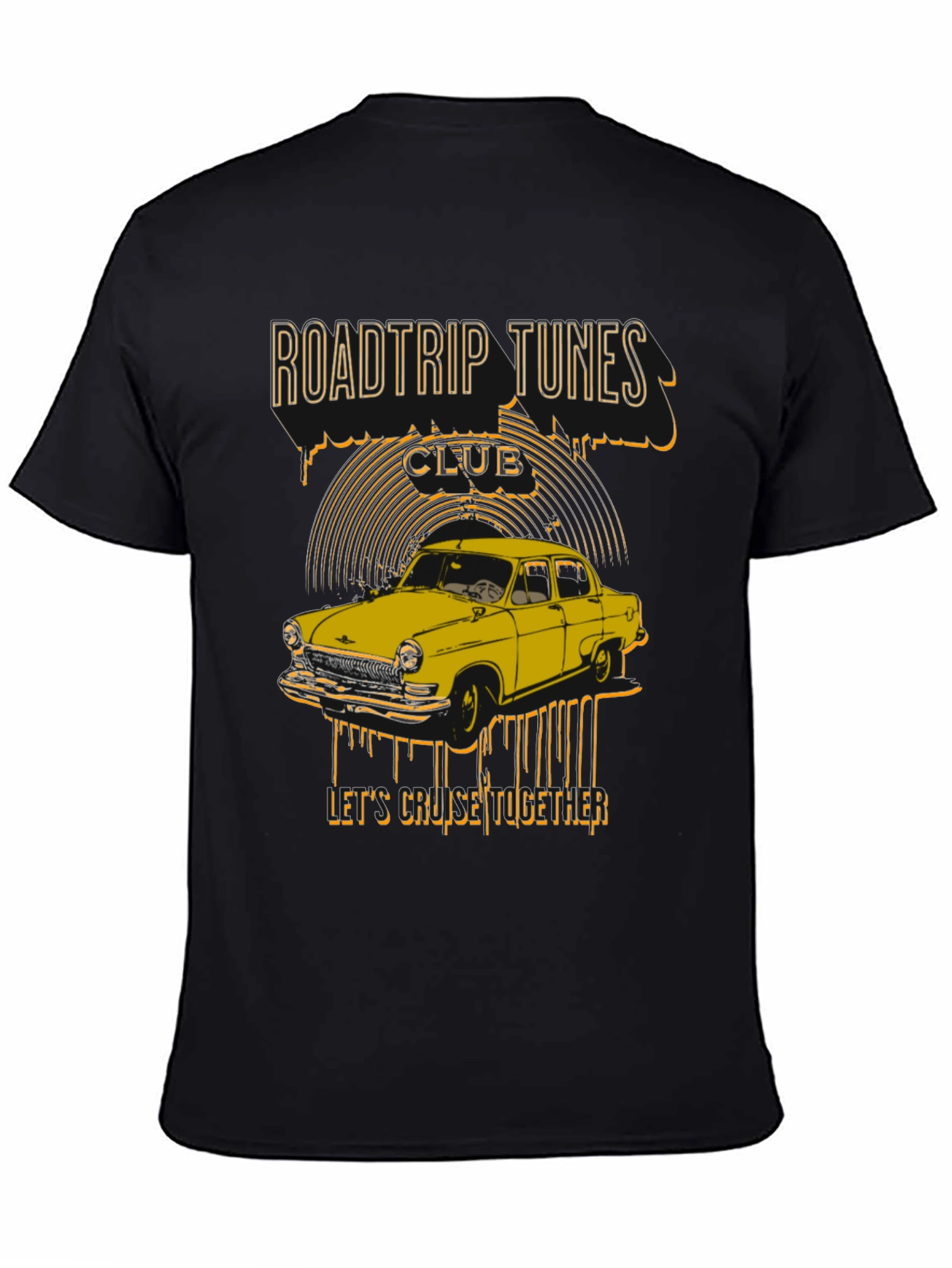 Roadtrip Tunes Club T-Shirt - Classic Car Design